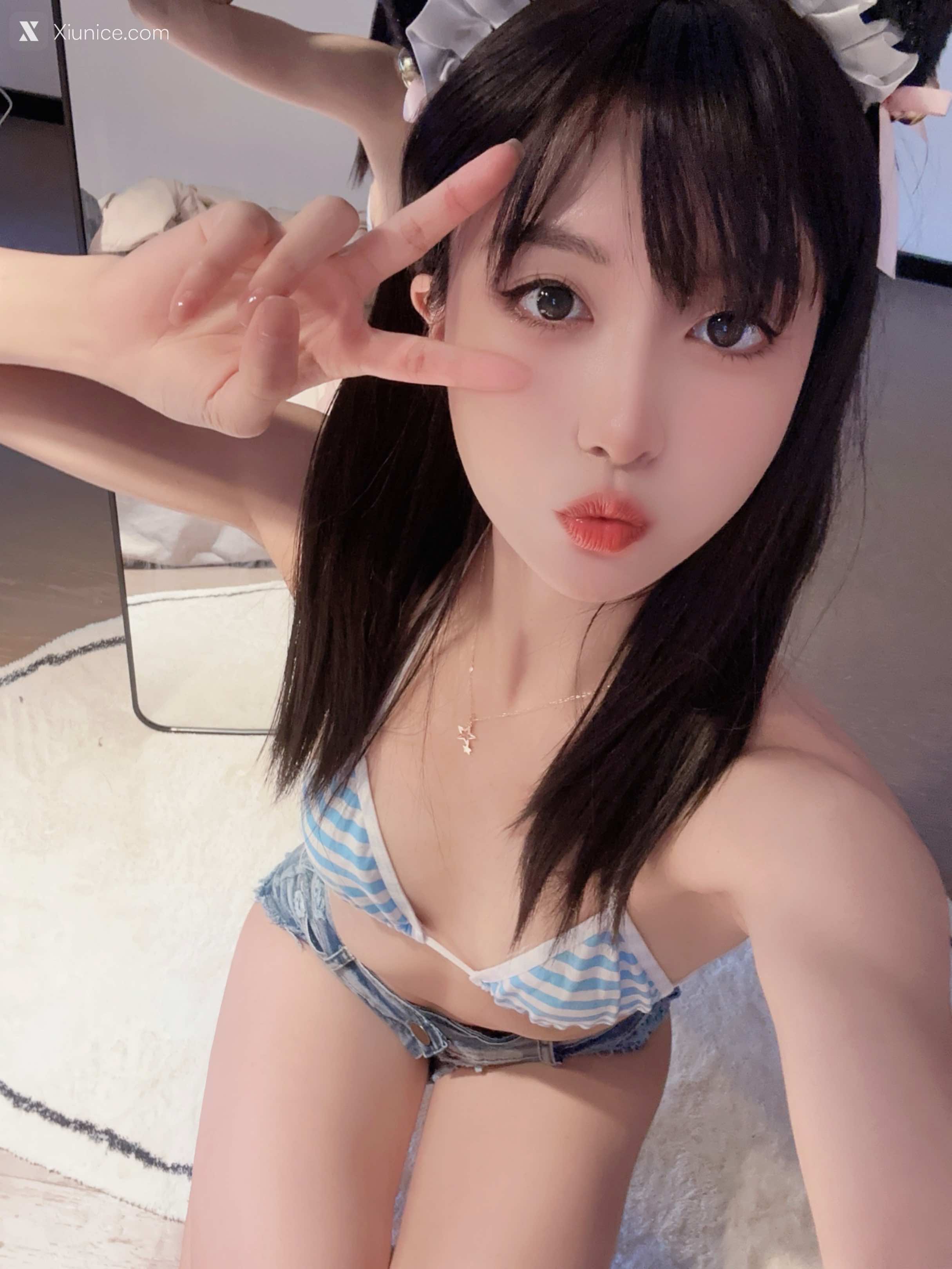 布丁大法 Pudding Dafa Xiunice.com 蓝白条纹喵 13