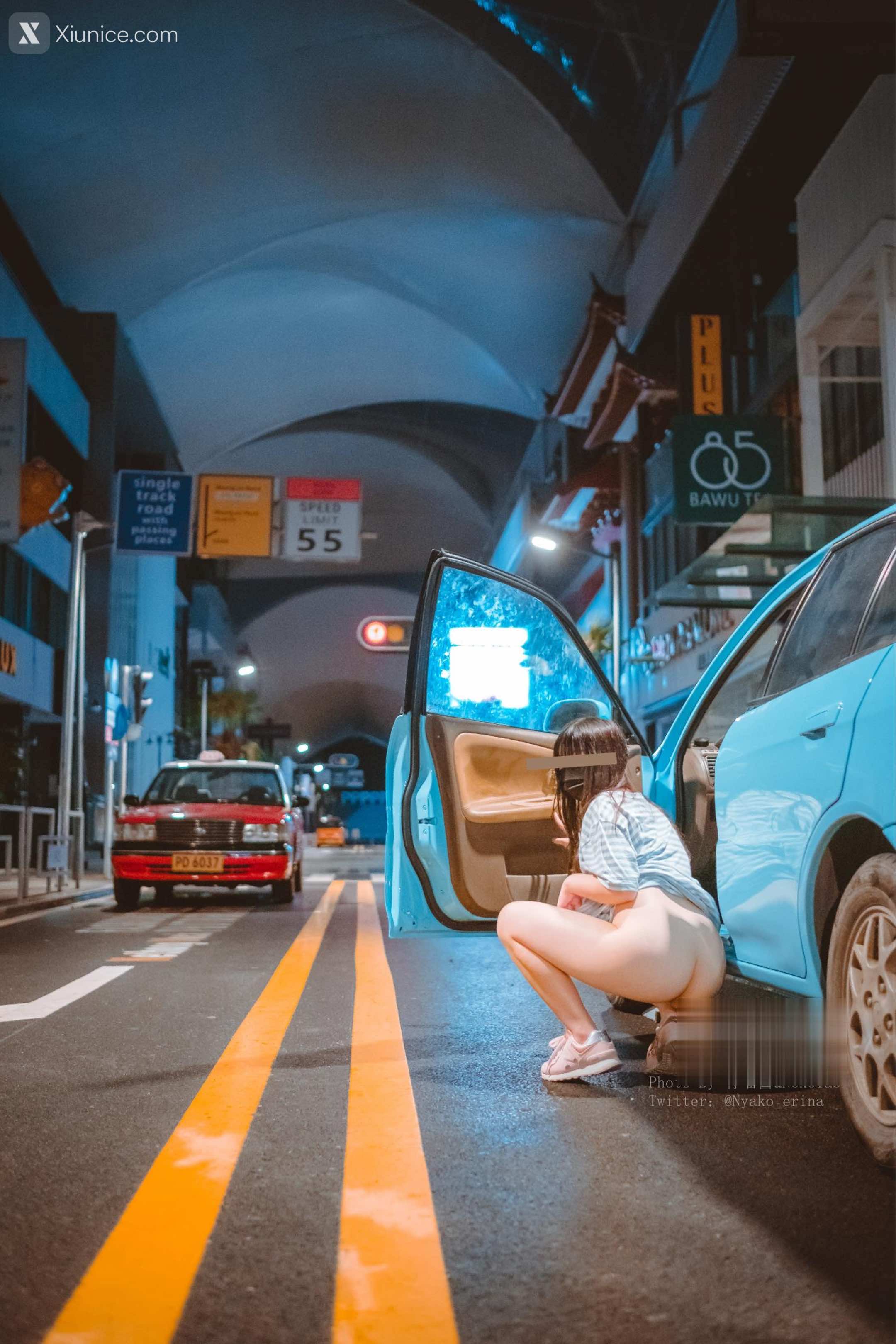 有喵酱 夜晚户外露出 77