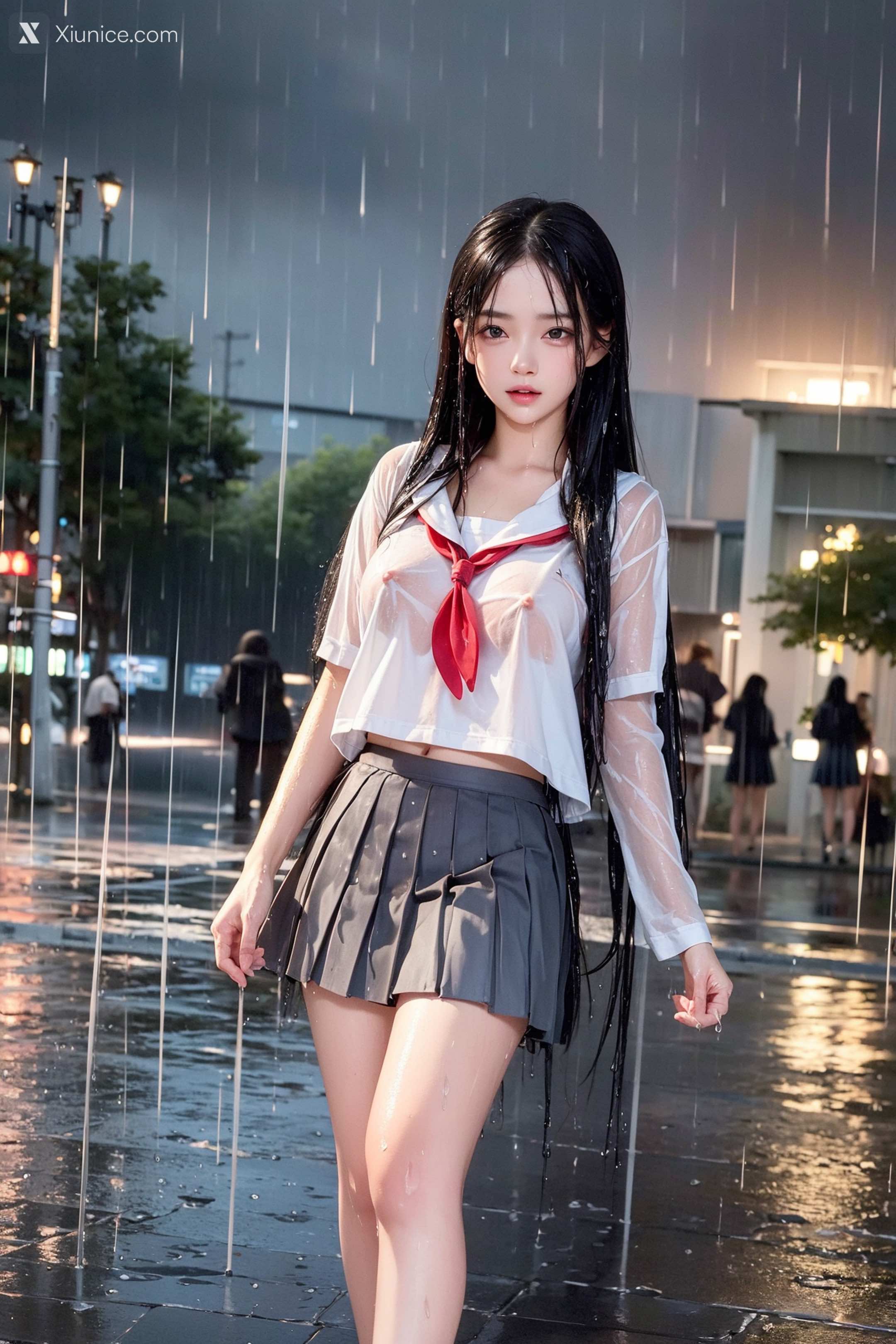 Pixiv.雨中少女 31