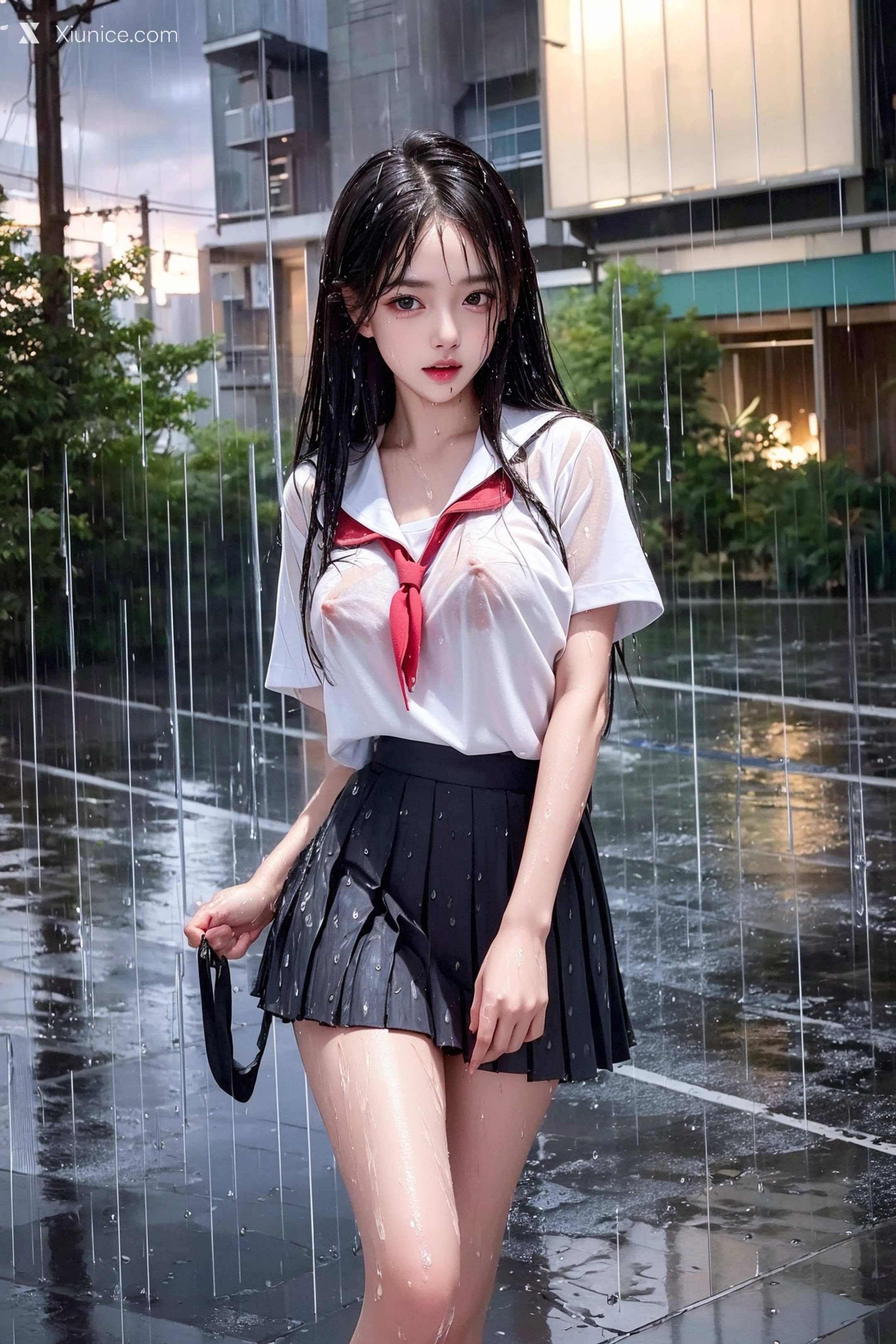 Pixiv.雨中少女 41