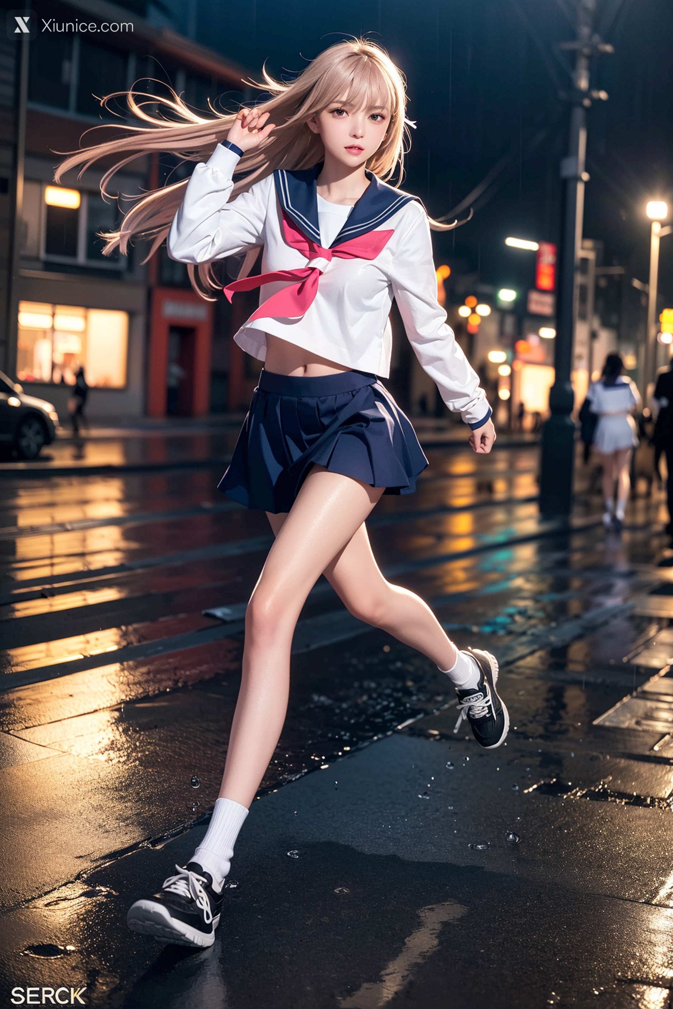 Pixiv.雨中少女 5