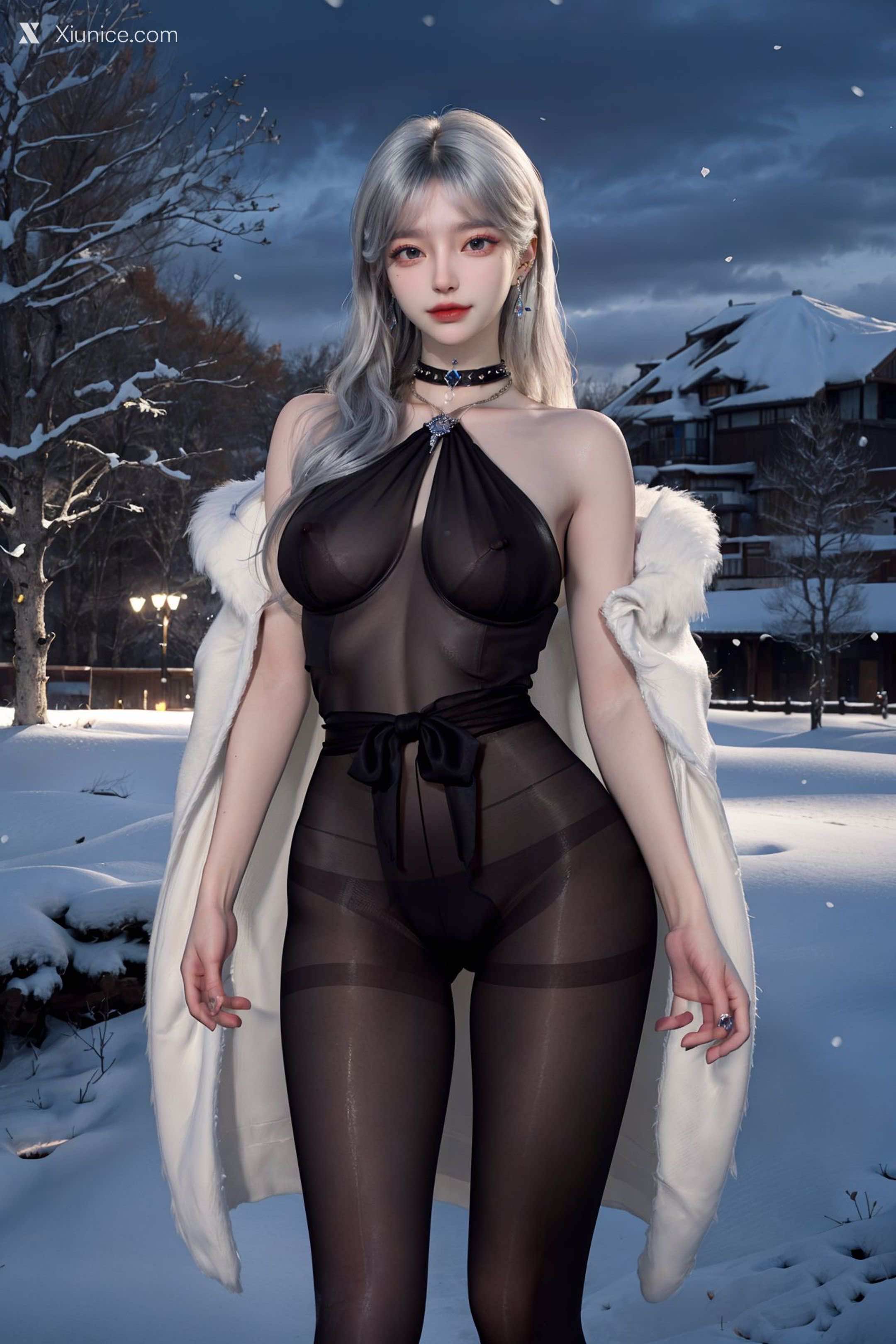 Kaiysx作品 Snow Black Stockings 12