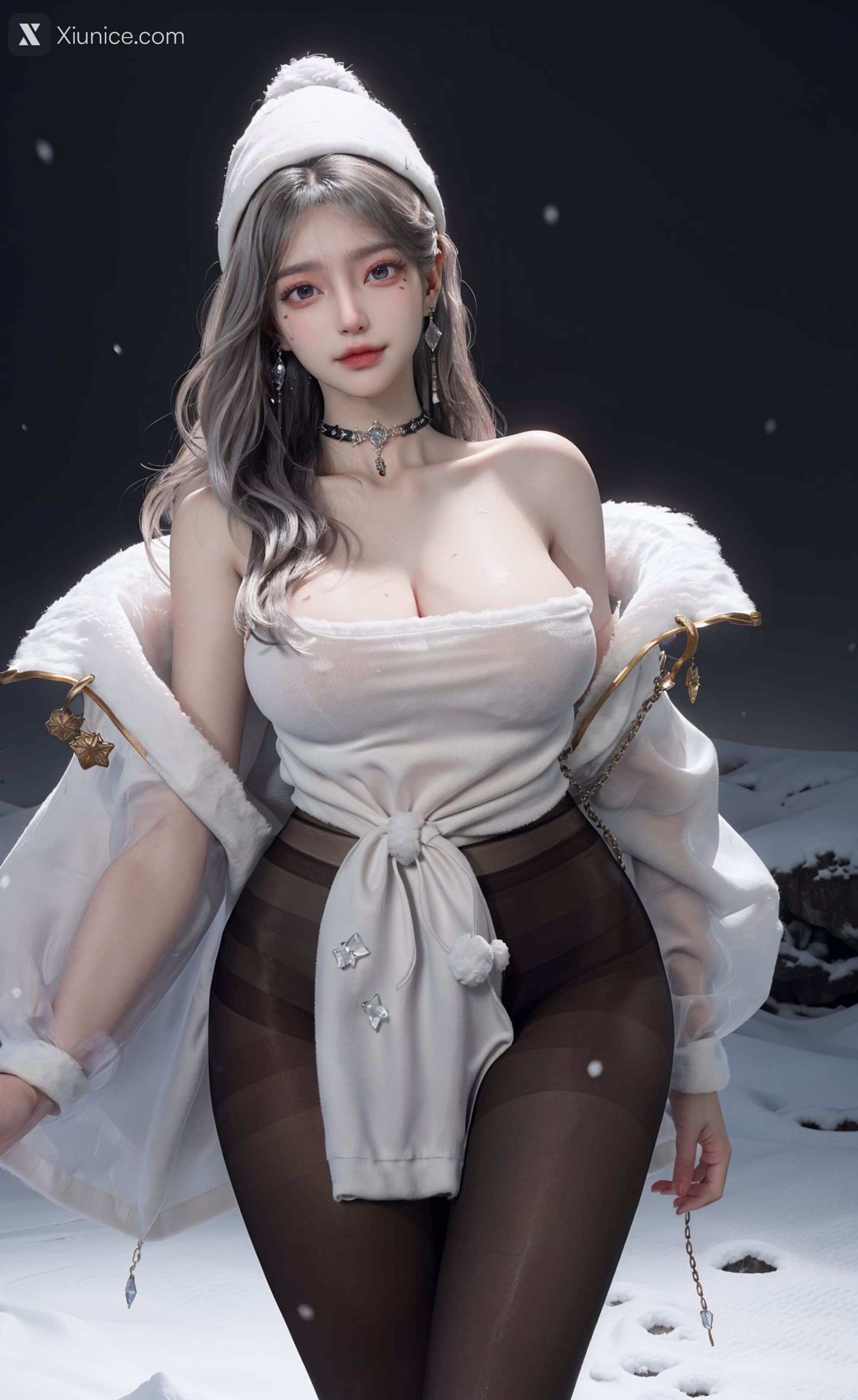 Kaiysx作品 Snow Black Stockings 23