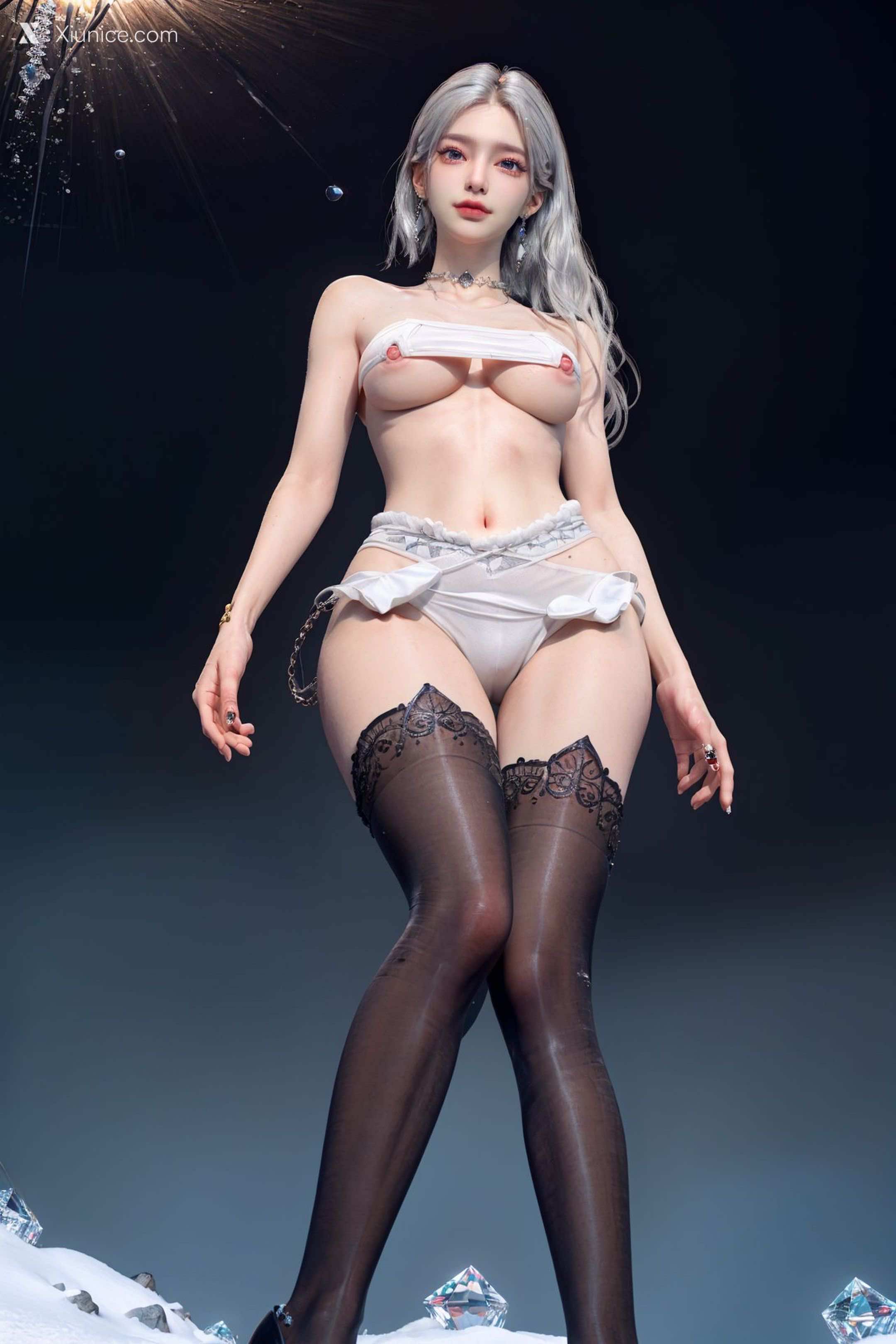 Kaiysx作品 Snow Black Stockings 64