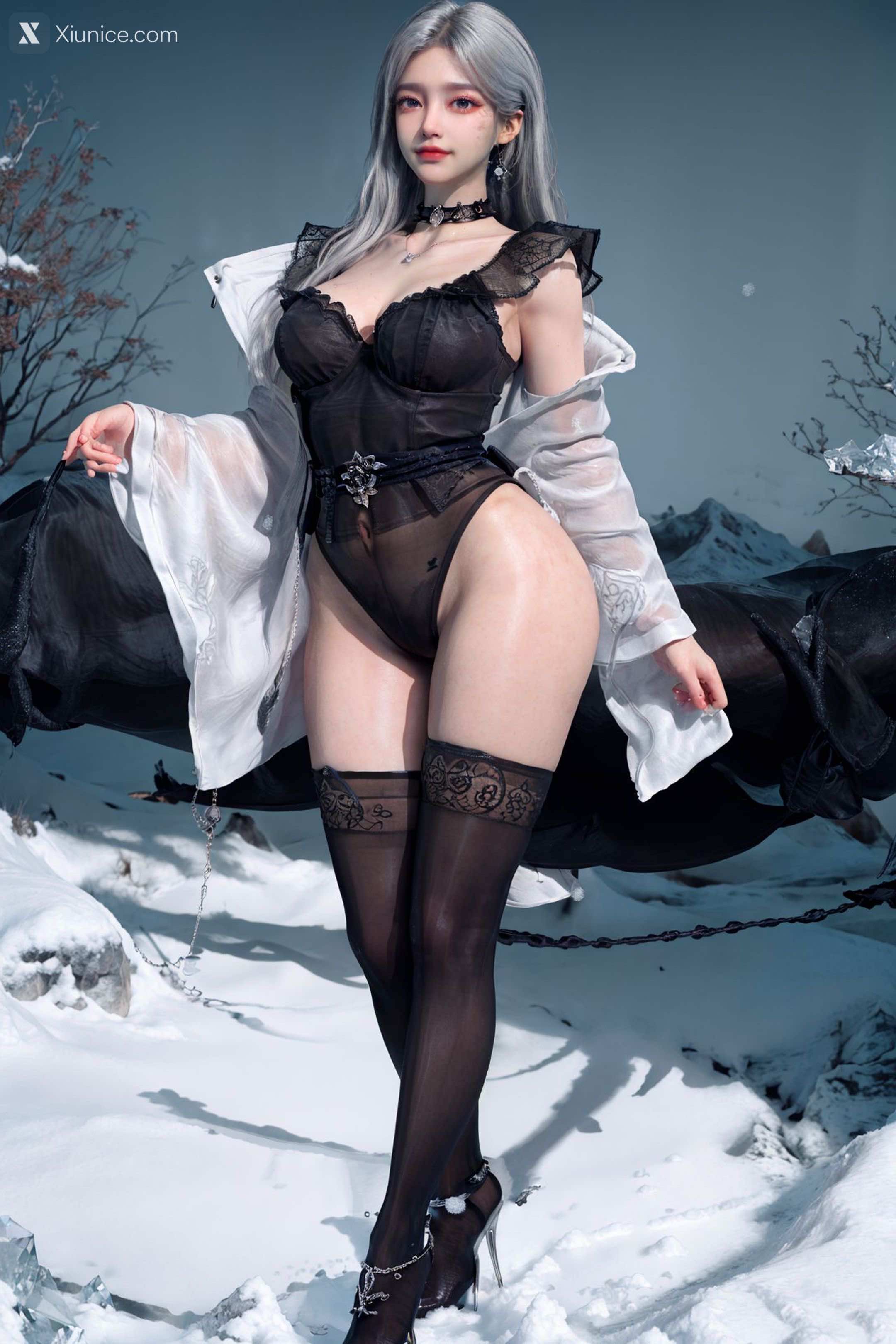 Kaiysx作品 Snow Black Stockings 88