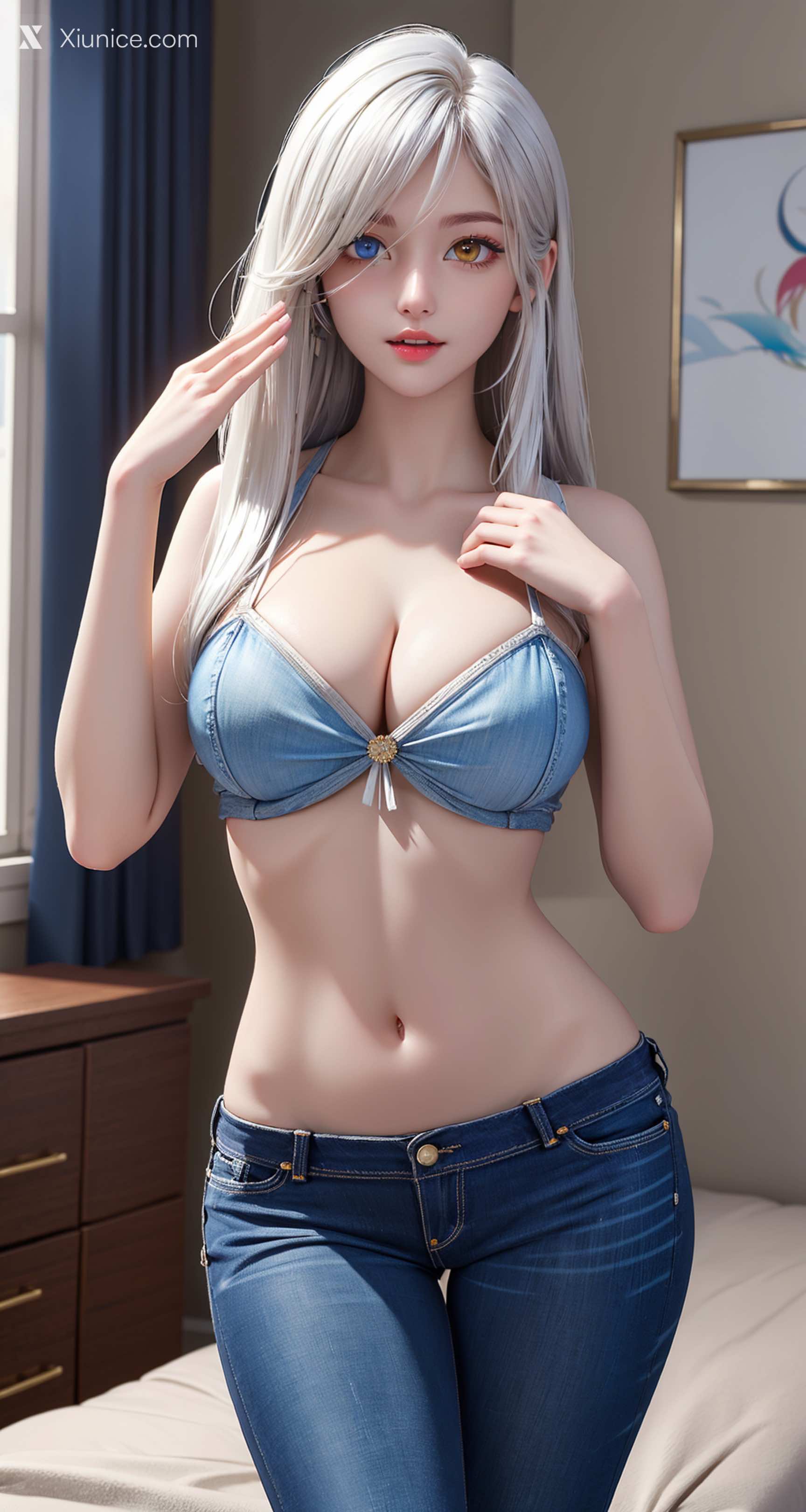 AI Girl Xiunice.com 从红月开始 十七妹妹 十七妹妹 卧室写真 6