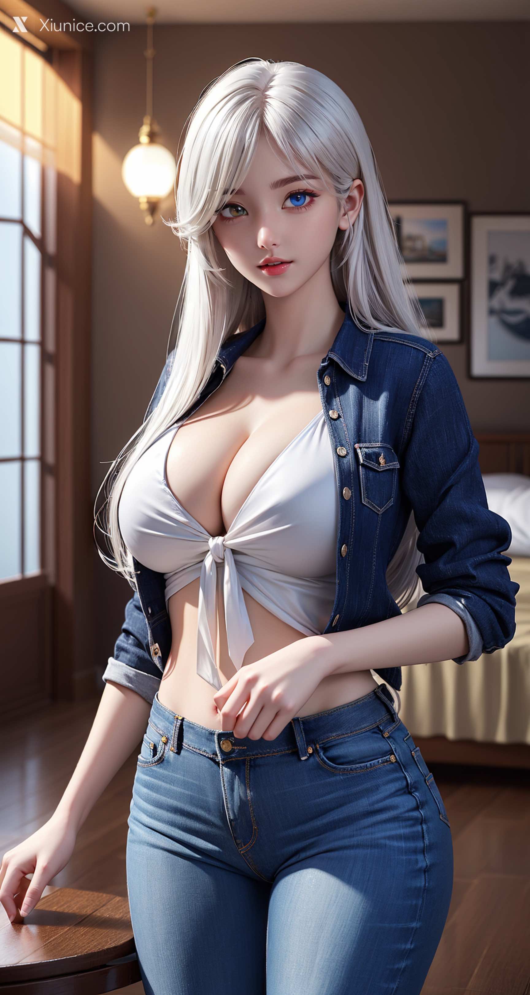 AI Girl Xiunice.com 从红月开始 十七妹妹 十七妹妹 卧室写真 7