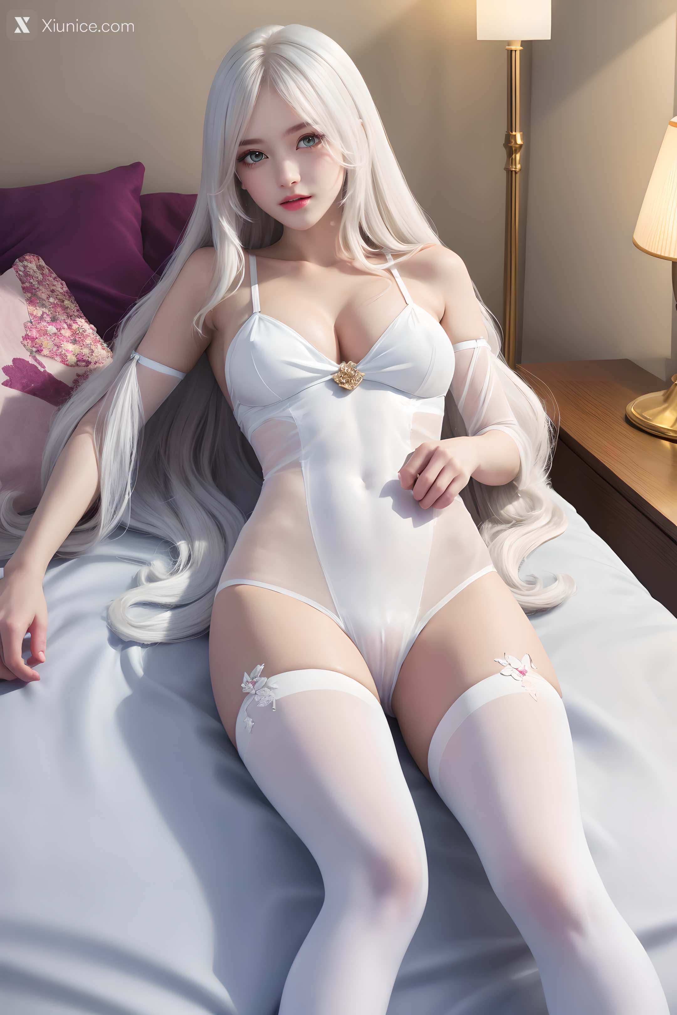 AI Girl Xiunice.com 从红月开始 十七妹妹 十七 白丝 12
