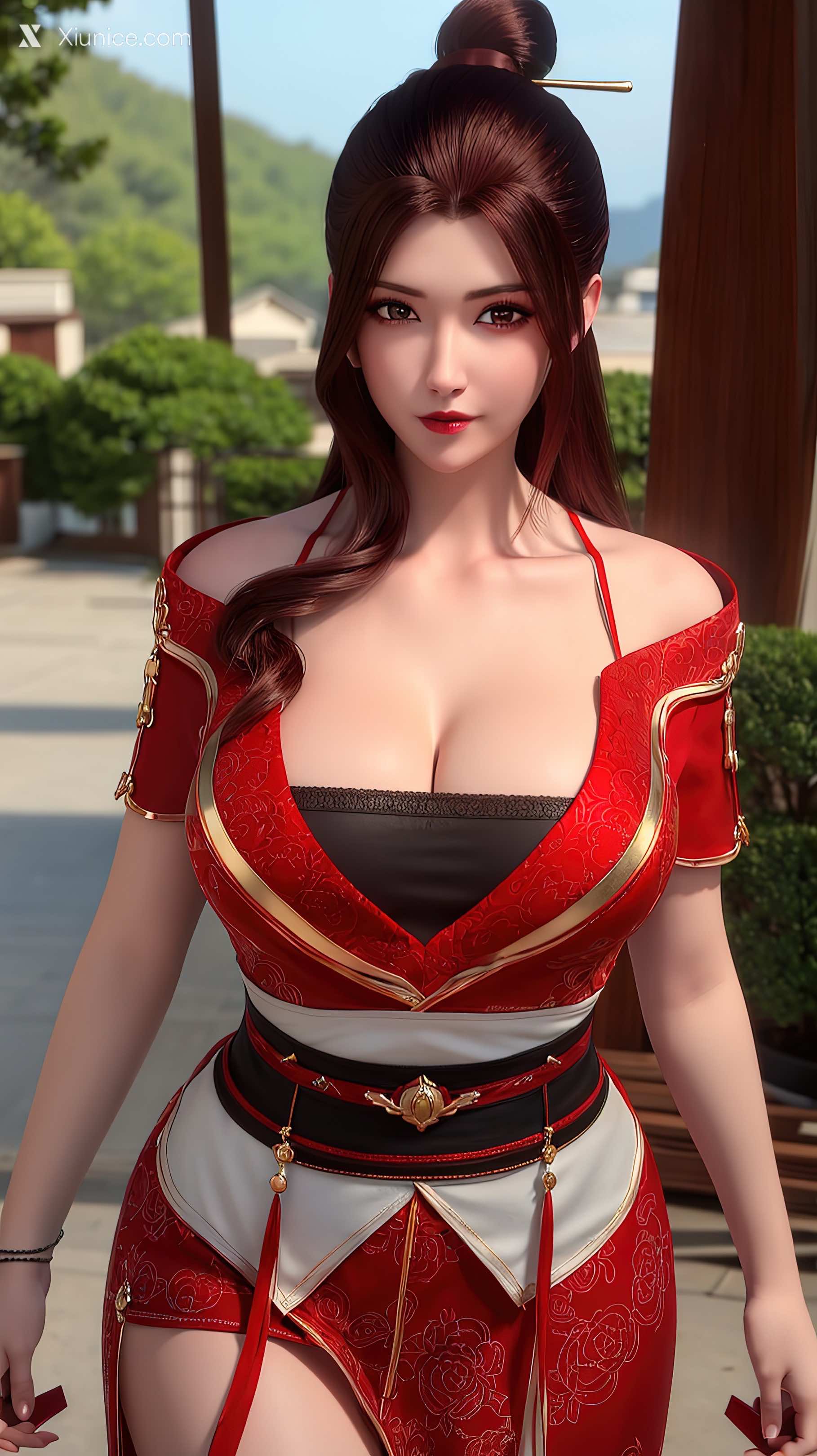 AI Girl Xiunice.com 堕玄师 白堇 非浅 沈燃 沈燃 户外红装 12