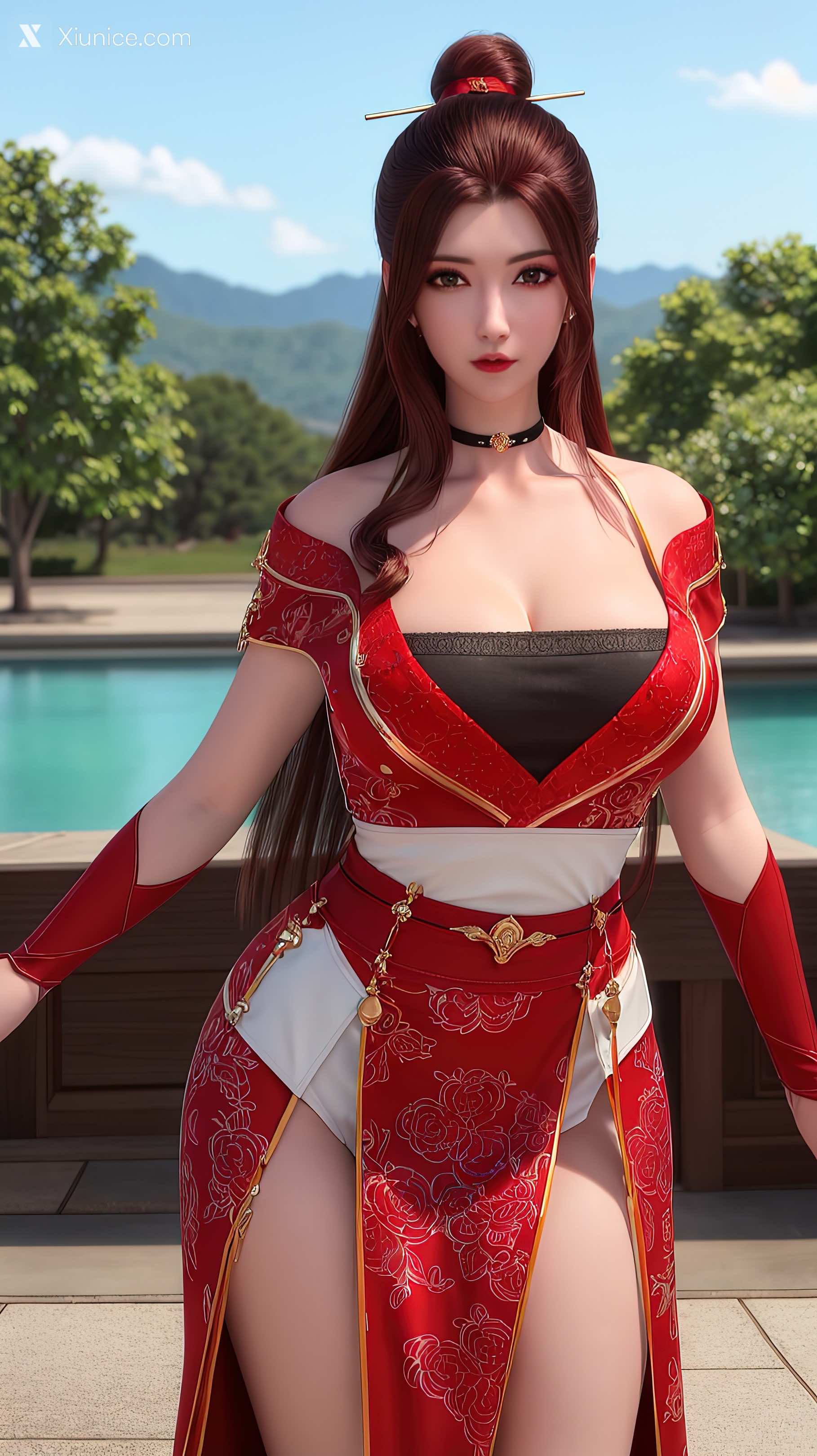 AI Girl Xiunice.com 堕玄师 白堇 非浅 沈燃 沈燃 户外红装 18