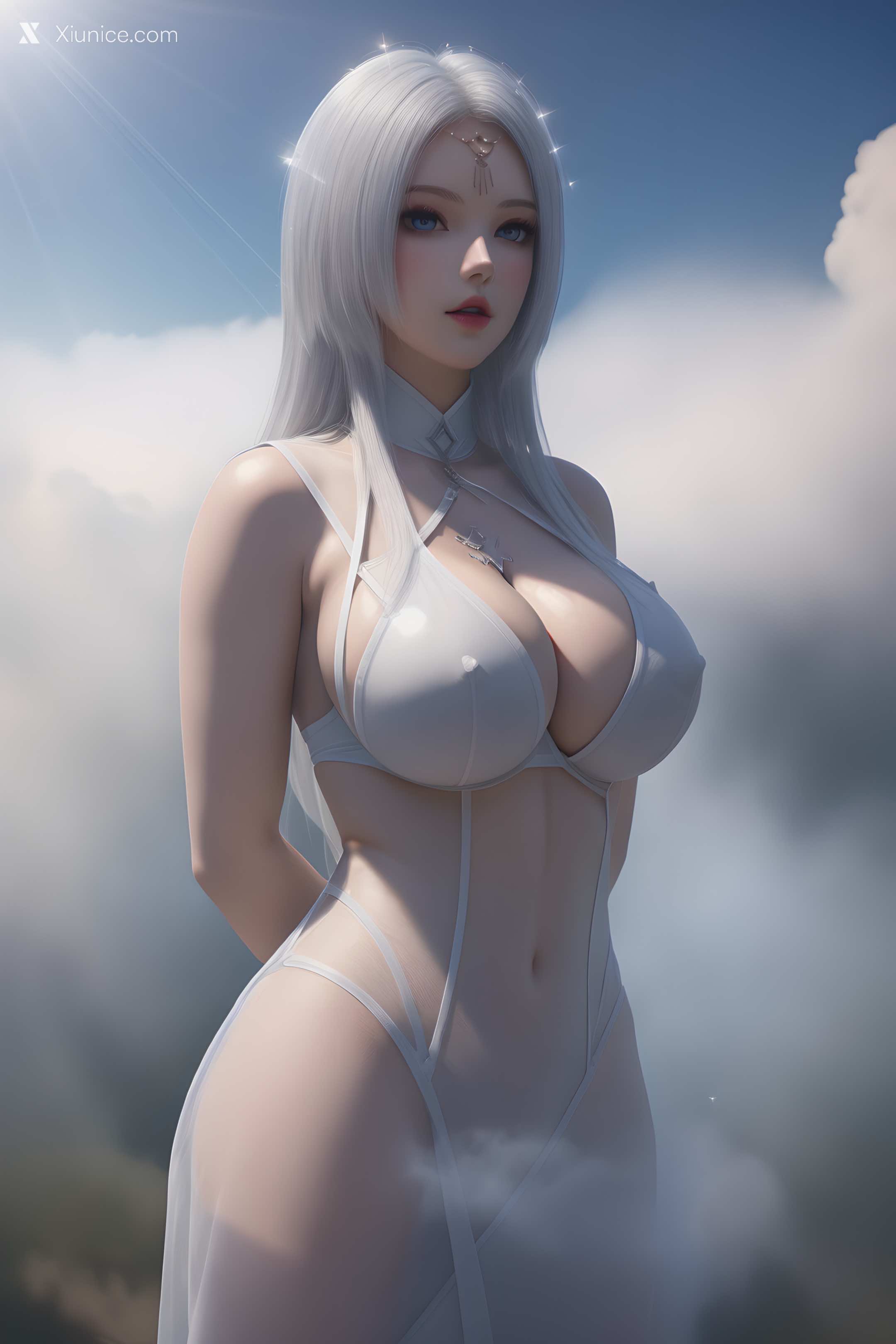 AI Girl Xiunice.com 堕玄师 白堇 非浅 沈燃 非浅 内衣写真 2