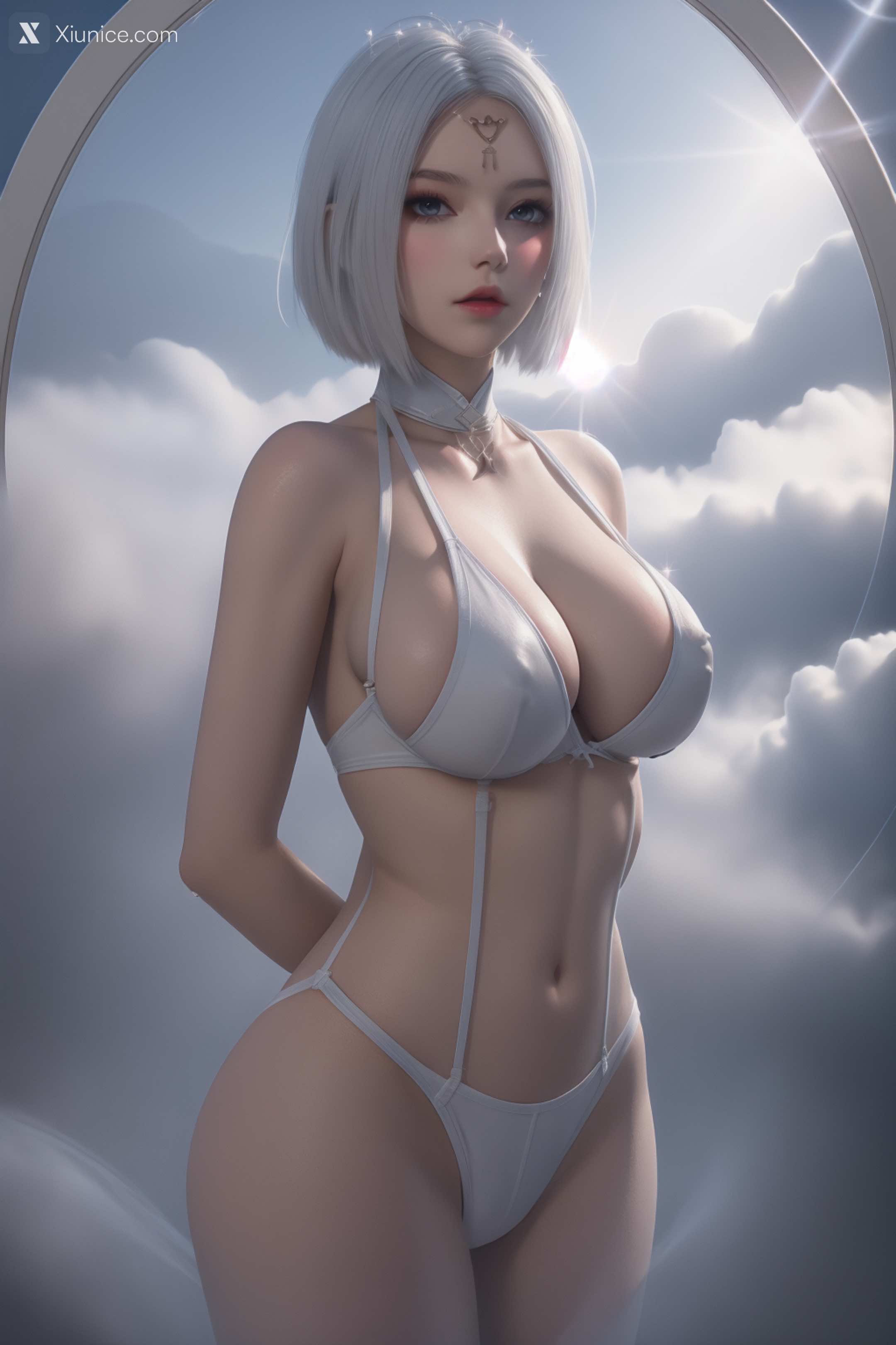 AI Girl Xiunice.com 堕玄师 白堇 非浅 沈燃 非浅 内衣写真 26