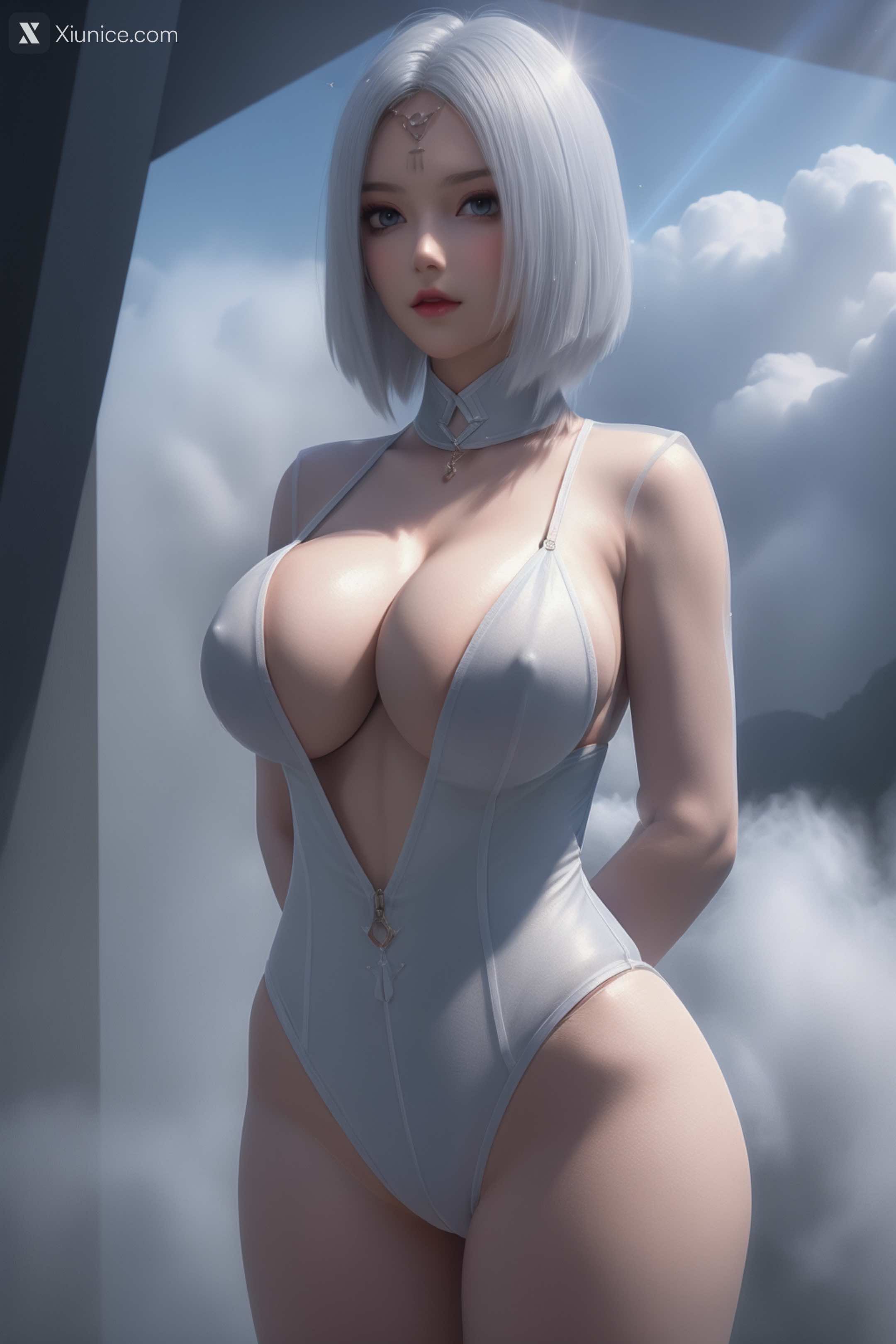 AI Girl Xiunice.com 堕玄师 白堇 非浅 沈燃 非浅 内衣写真 35