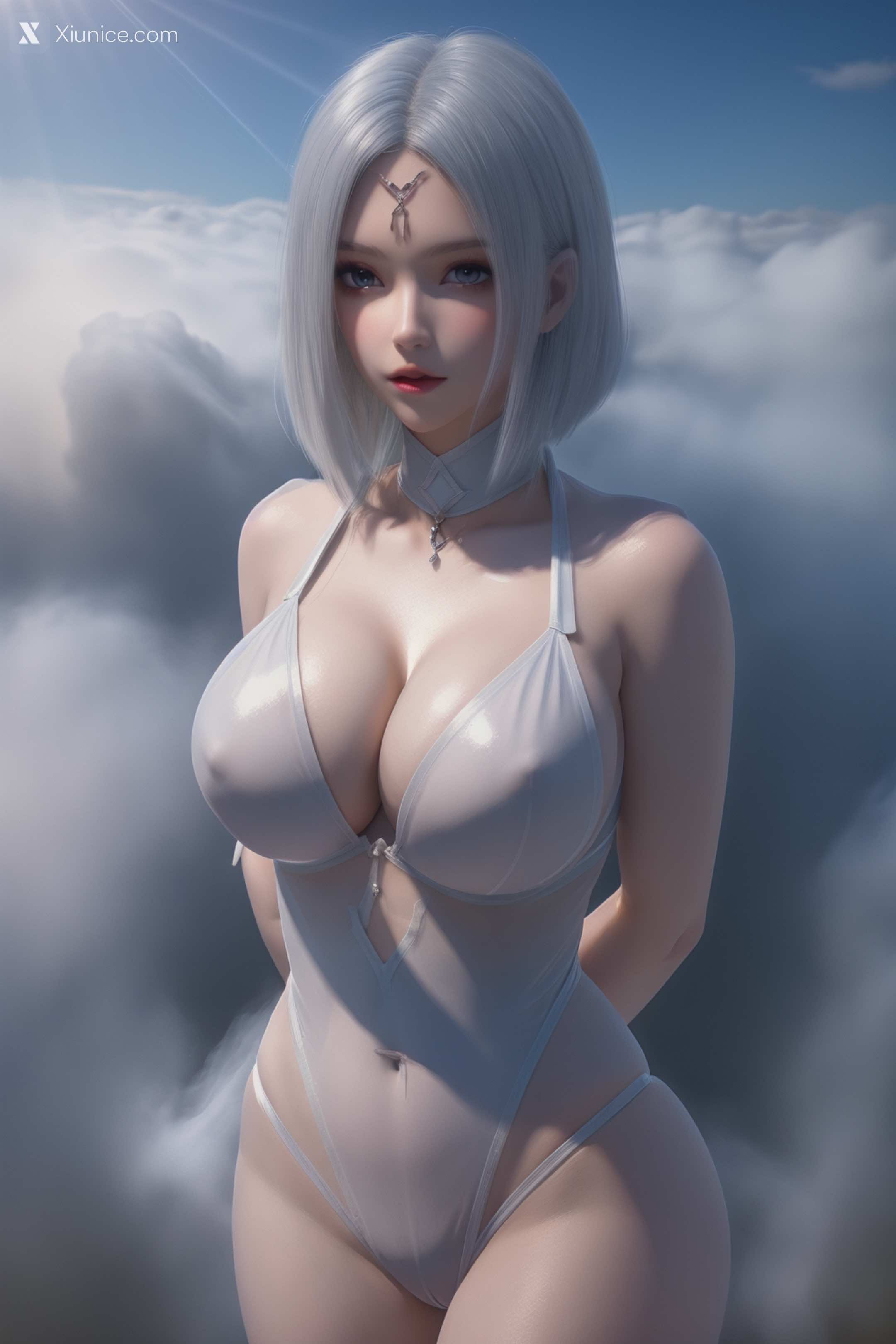AI Girl Xiunice.com 堕玄师 白堇 非浅 沈燃 非浅 内衣写真 40