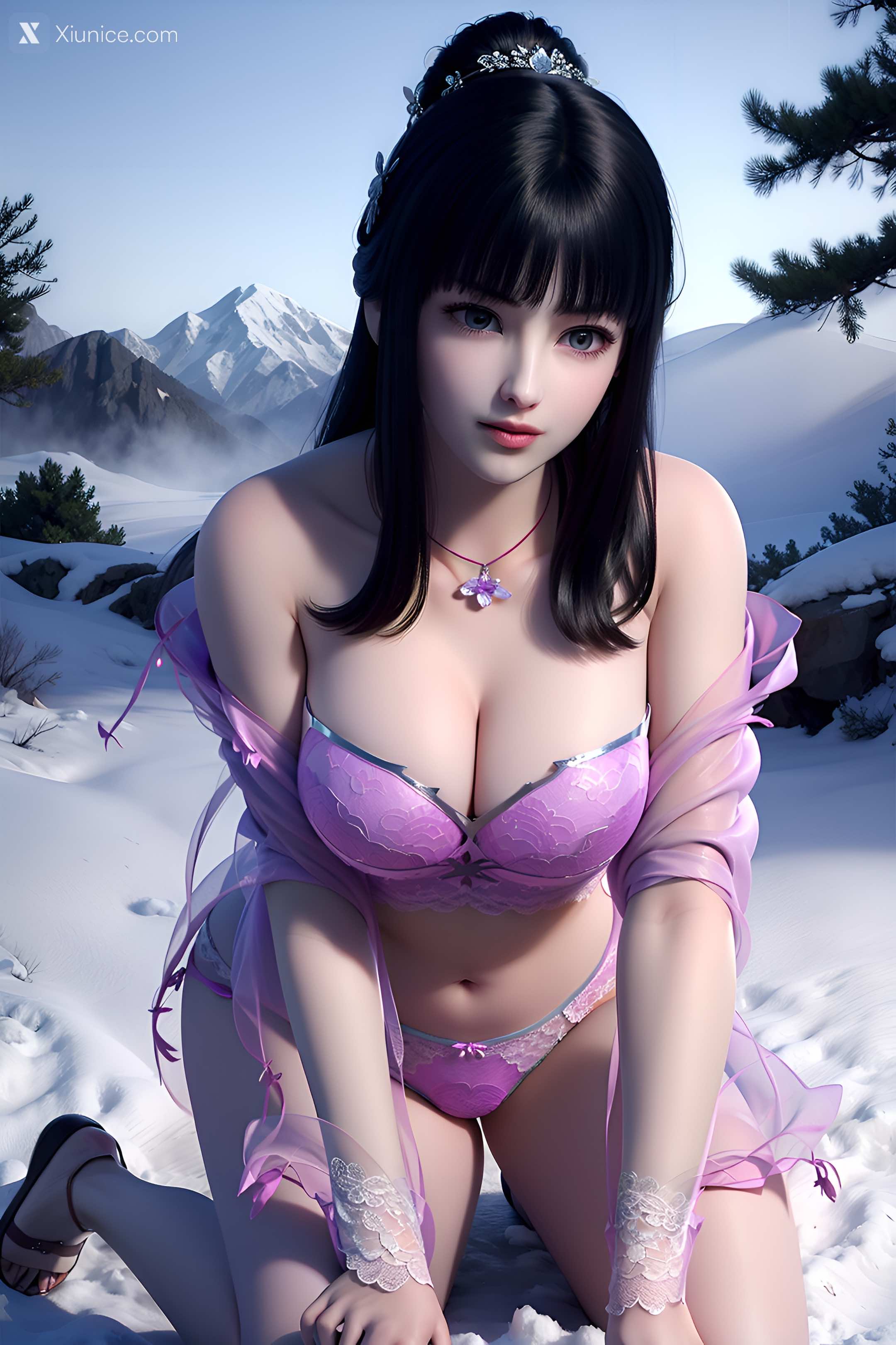 AI Girl Xiunice.com 墓王之王 林水瑶 千亦膤 AI绘图 墓王之王 林水瑶 1 10
