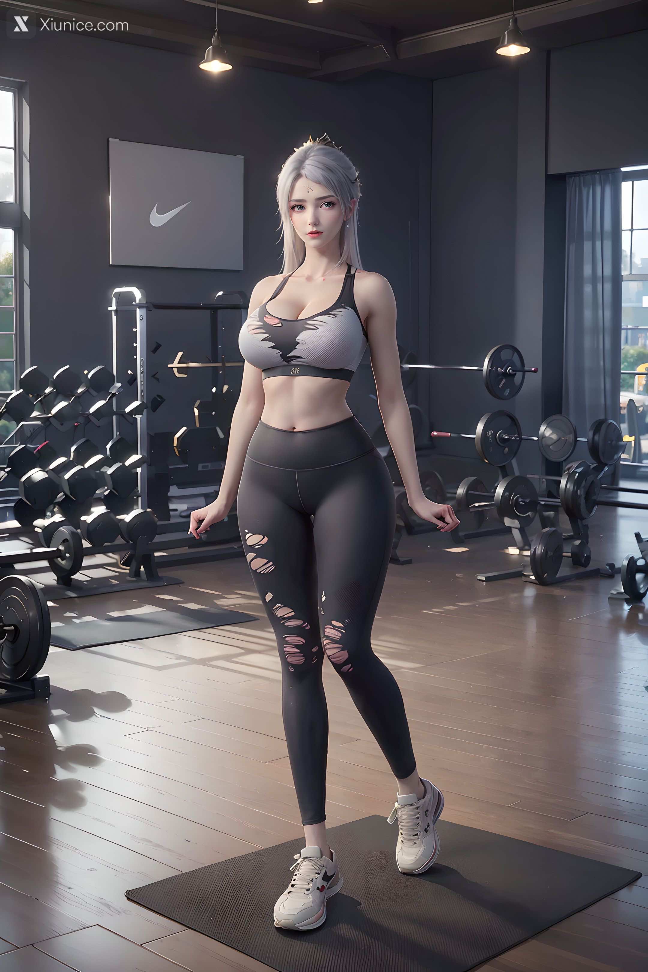 AI Girl Xiunice.com 大主宰 九幽雀 洛璃 洛璃 健身房 15
