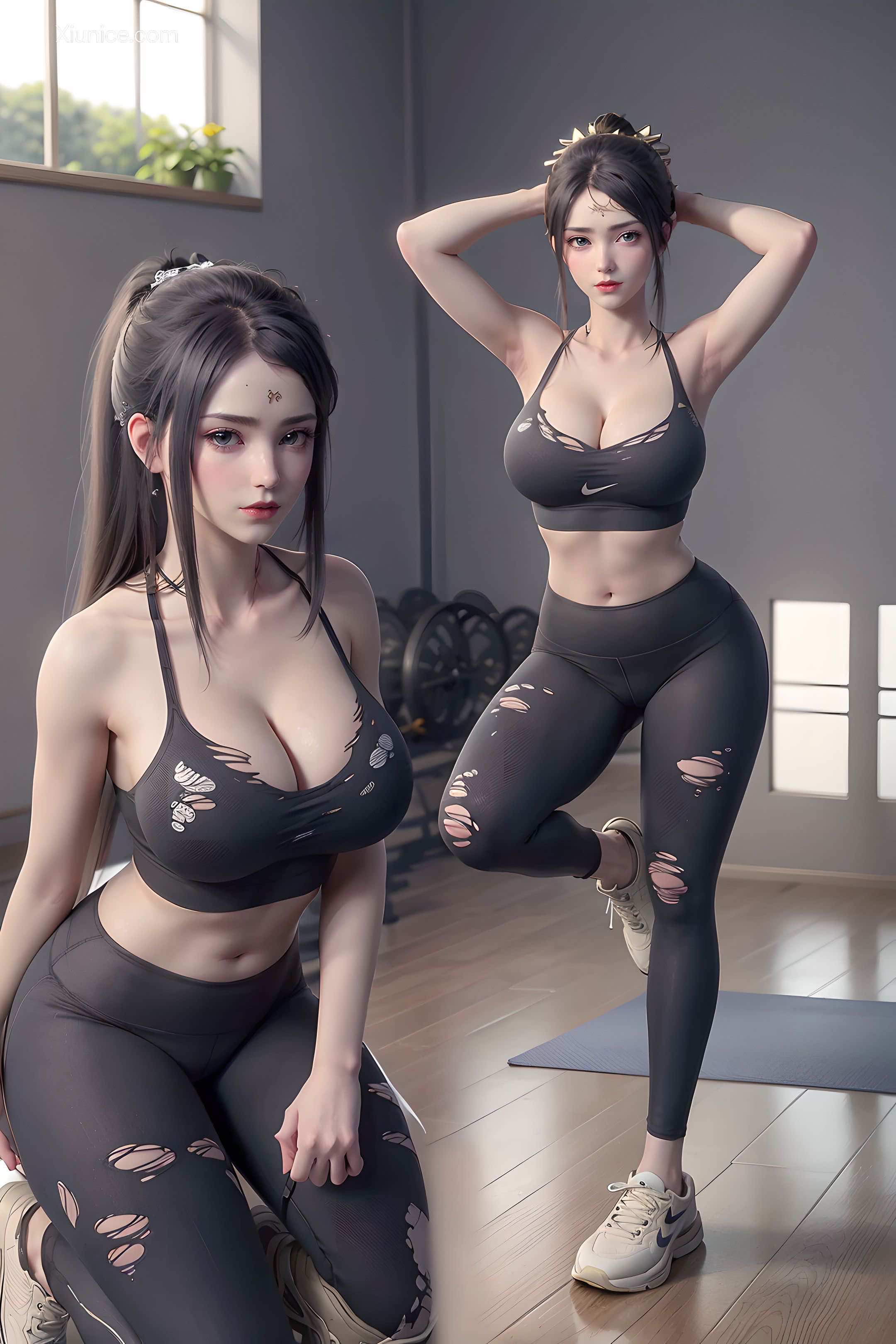 AI Girl Xiunice.com 大主宰 九幽雀 洛璃 洛璃 健身房 17