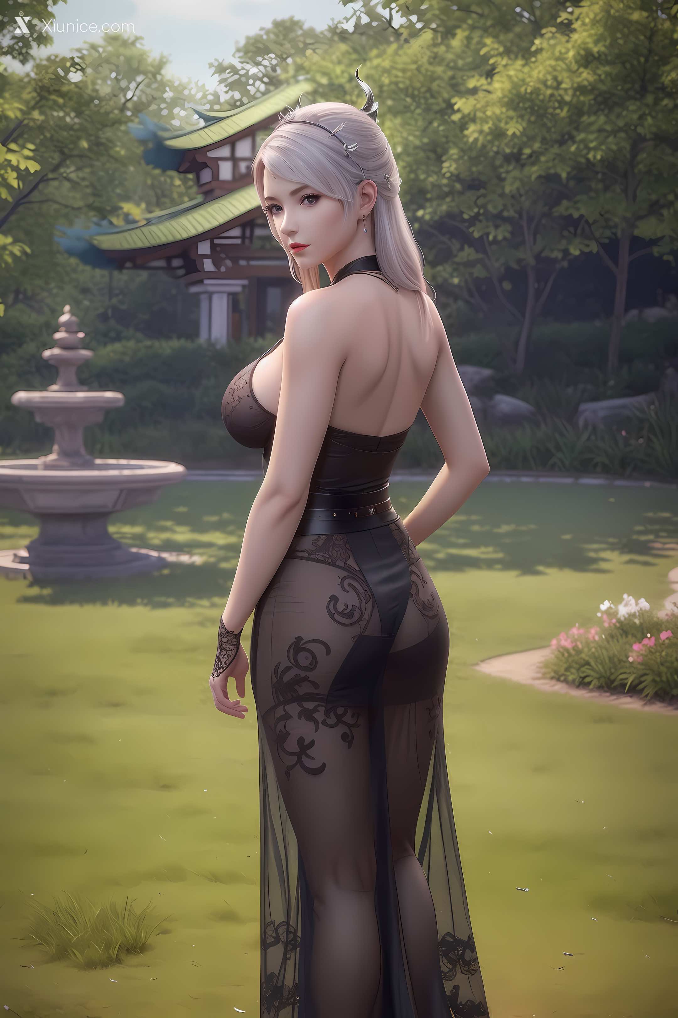 AI Girl Xiunice.com 大主宰 九幽雀 洛璃 洛璃 户外 12