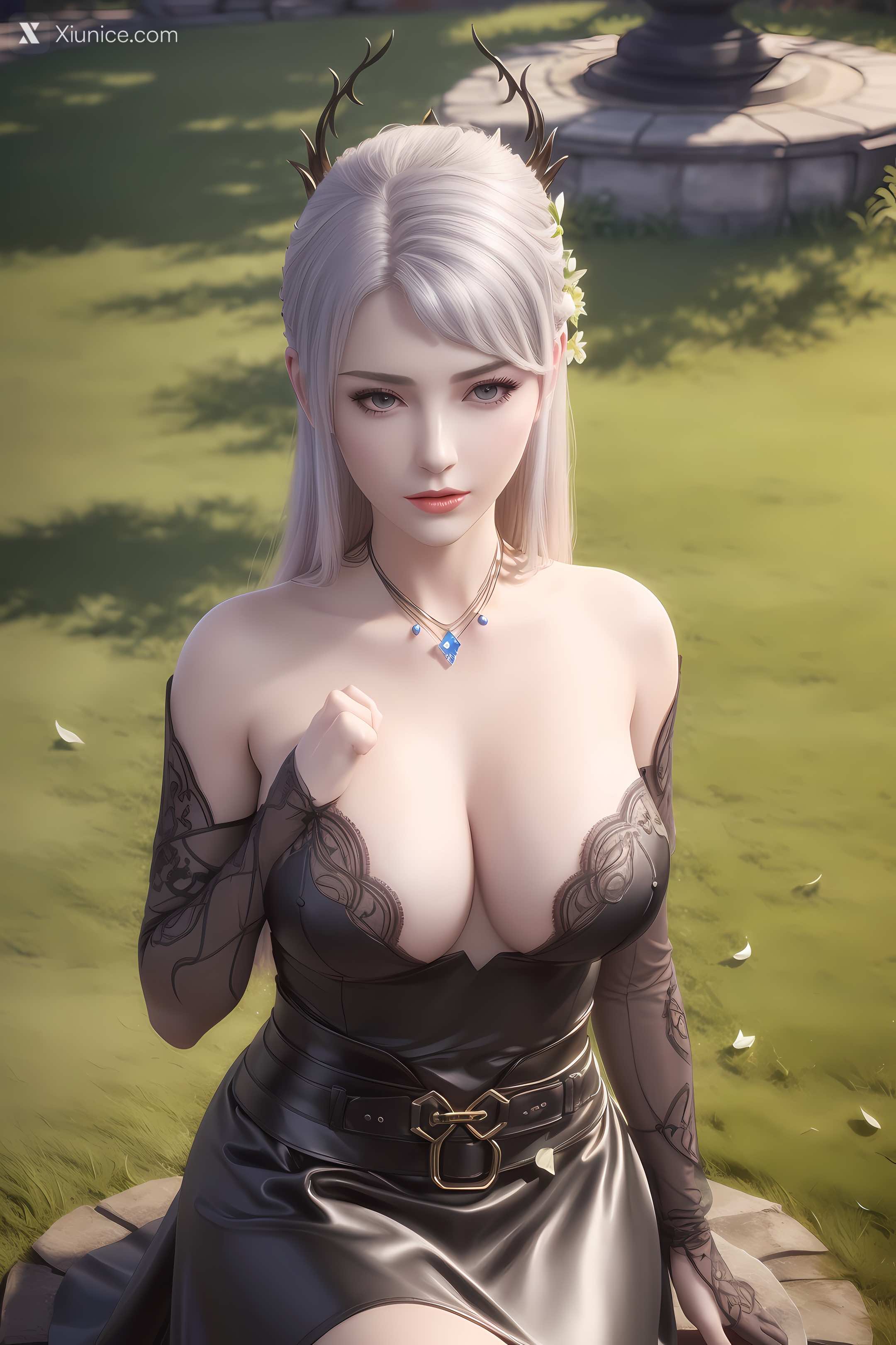AI Girl Xiunice.com 大主宰 九幽雀 洛璃 洛璃 户外 22