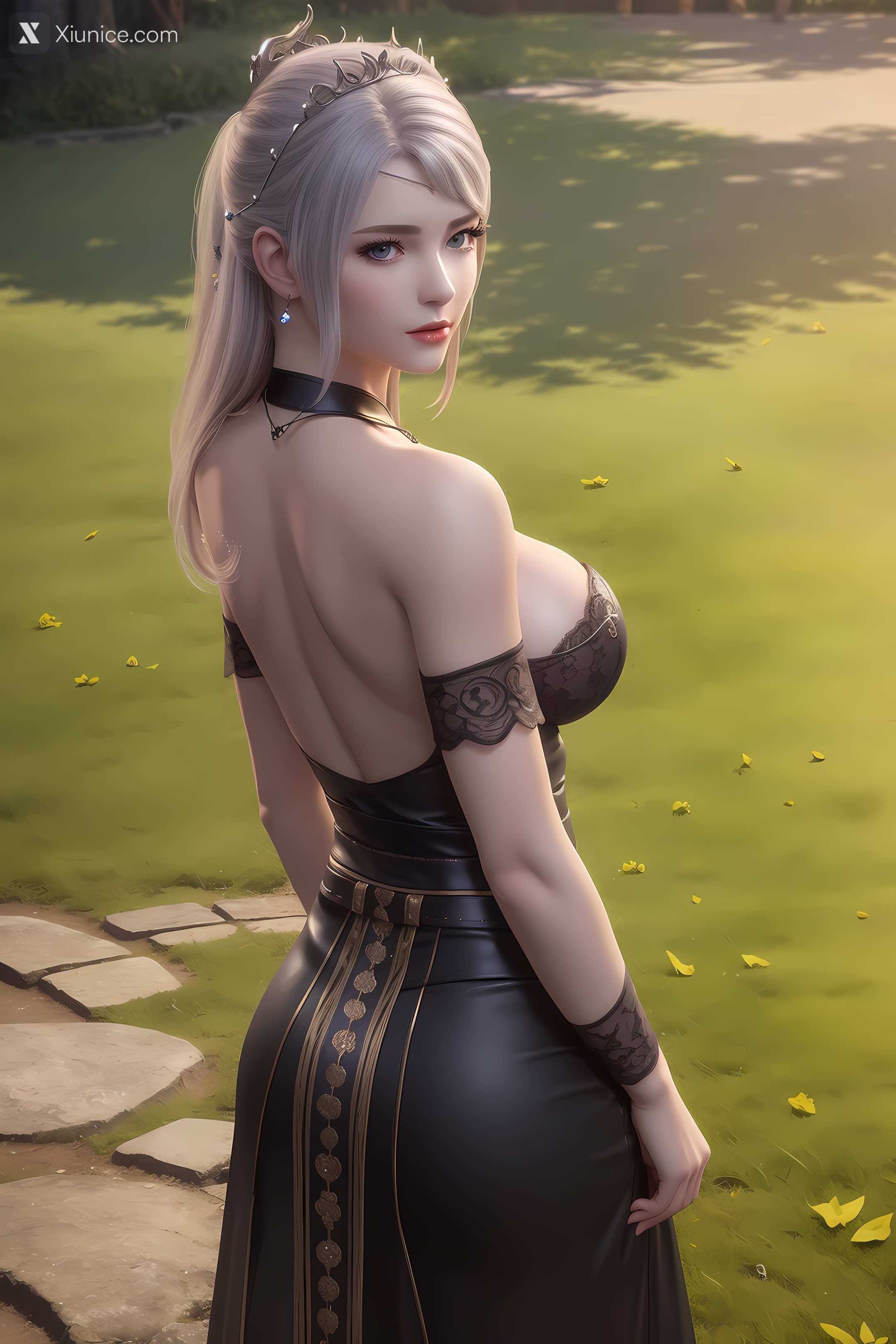AI Girl Xiunice.com 大主宰 九幽雀 洛璃 洛璃 户外 33