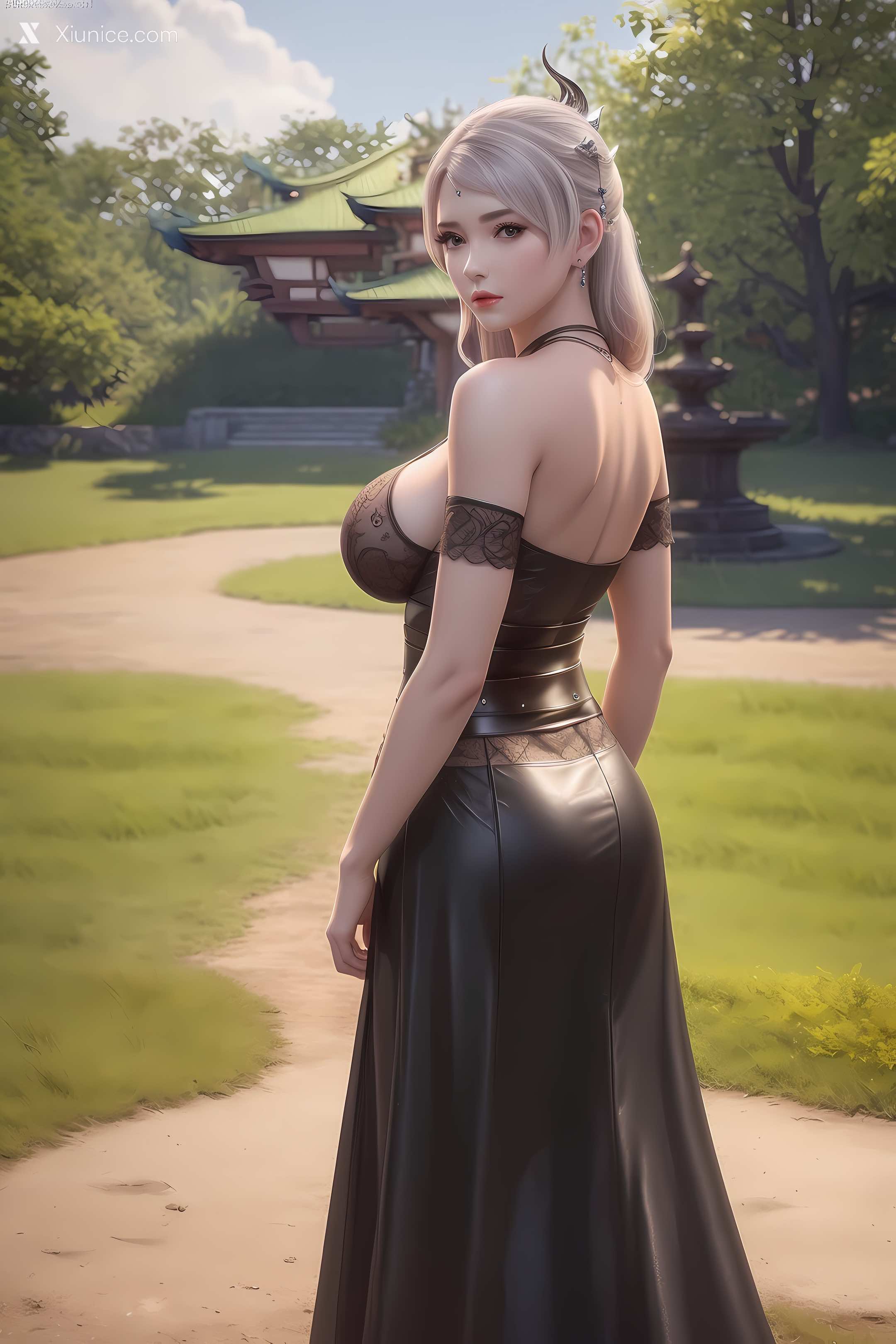 AI Girl Xiunice.com 大主宰 九幽雀 洛璃 洛璃 户外 5
