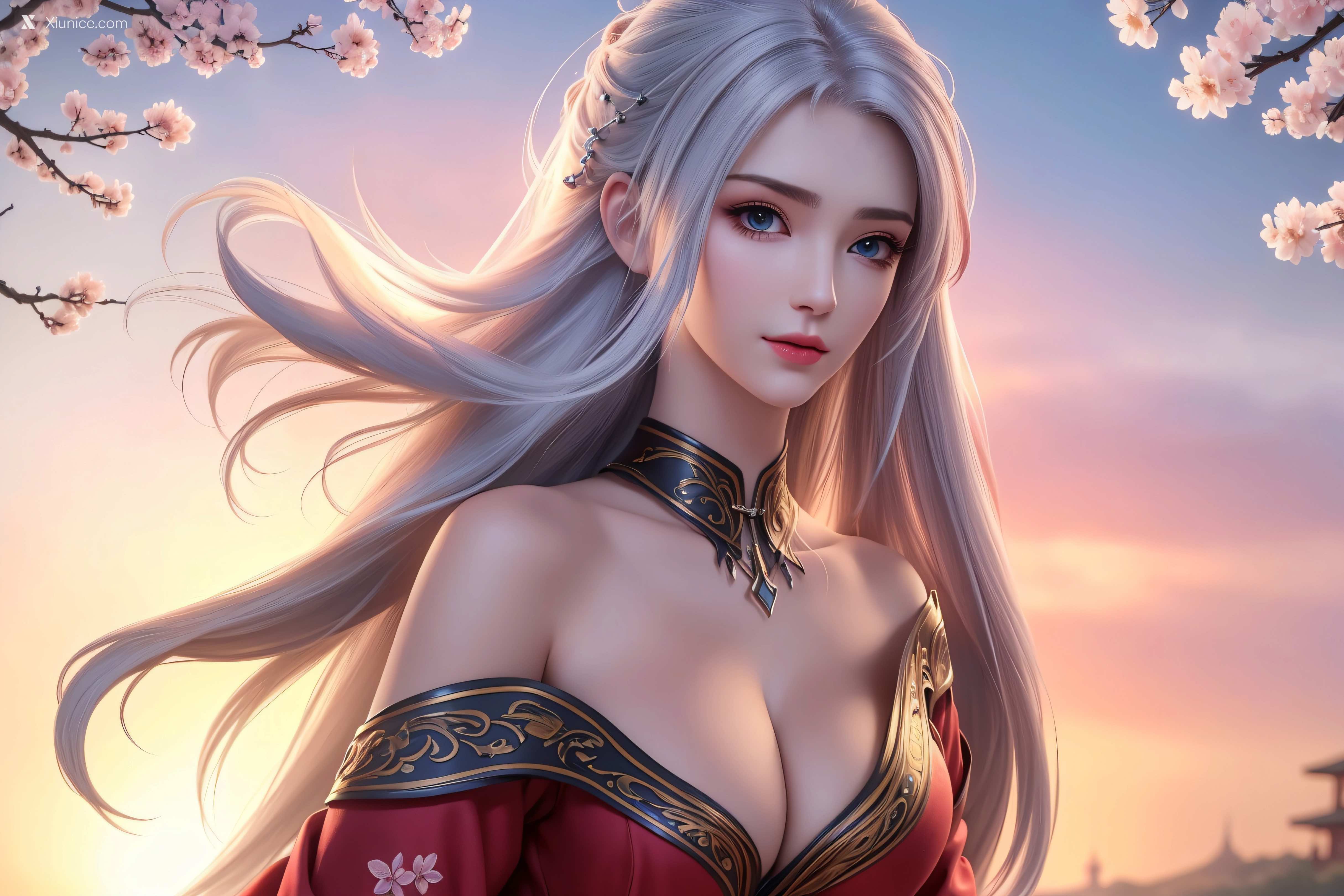 AI Girl Xiunice.com 大主宰 九幽雀 洛璃 洛璃 桃花源(横屏) 14