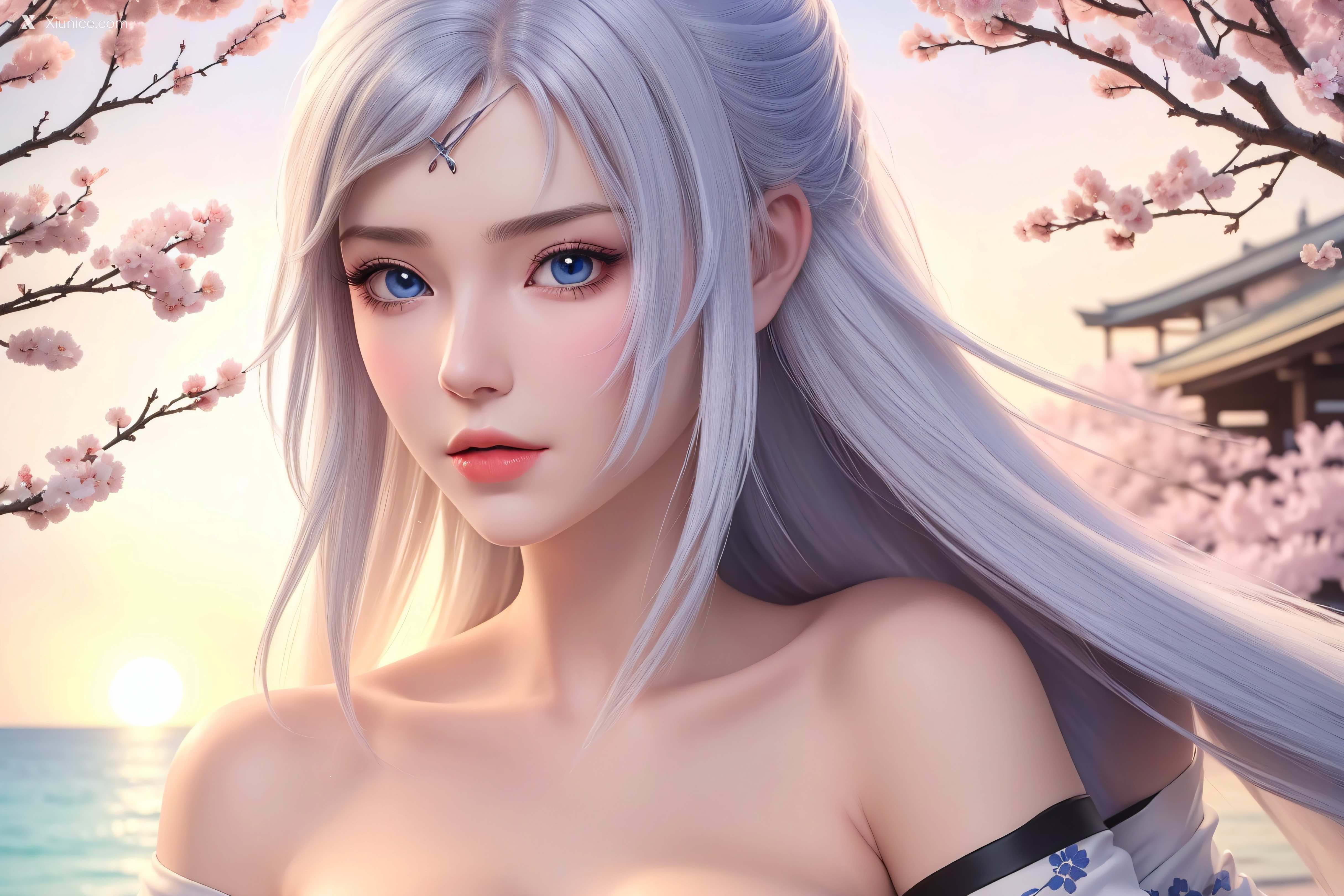 AI Girl Xiunice.com 大主宰 九幽雀 洛璃 洛璃 桃花源(横屏) 23