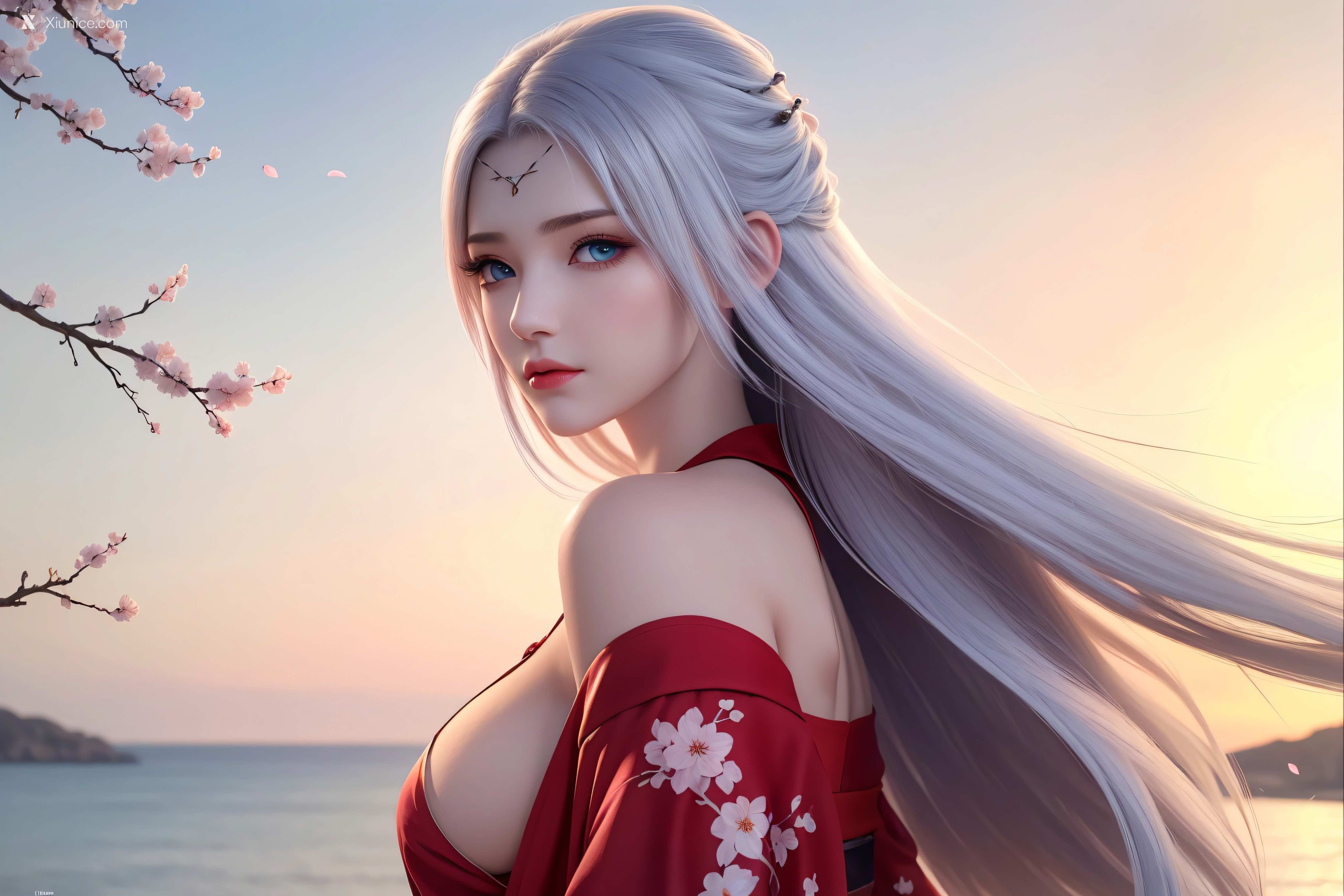 AI Girl Xiunice.com 大主宰 九幽雀 洛璃 洛璃 桃花源(横屏) 25