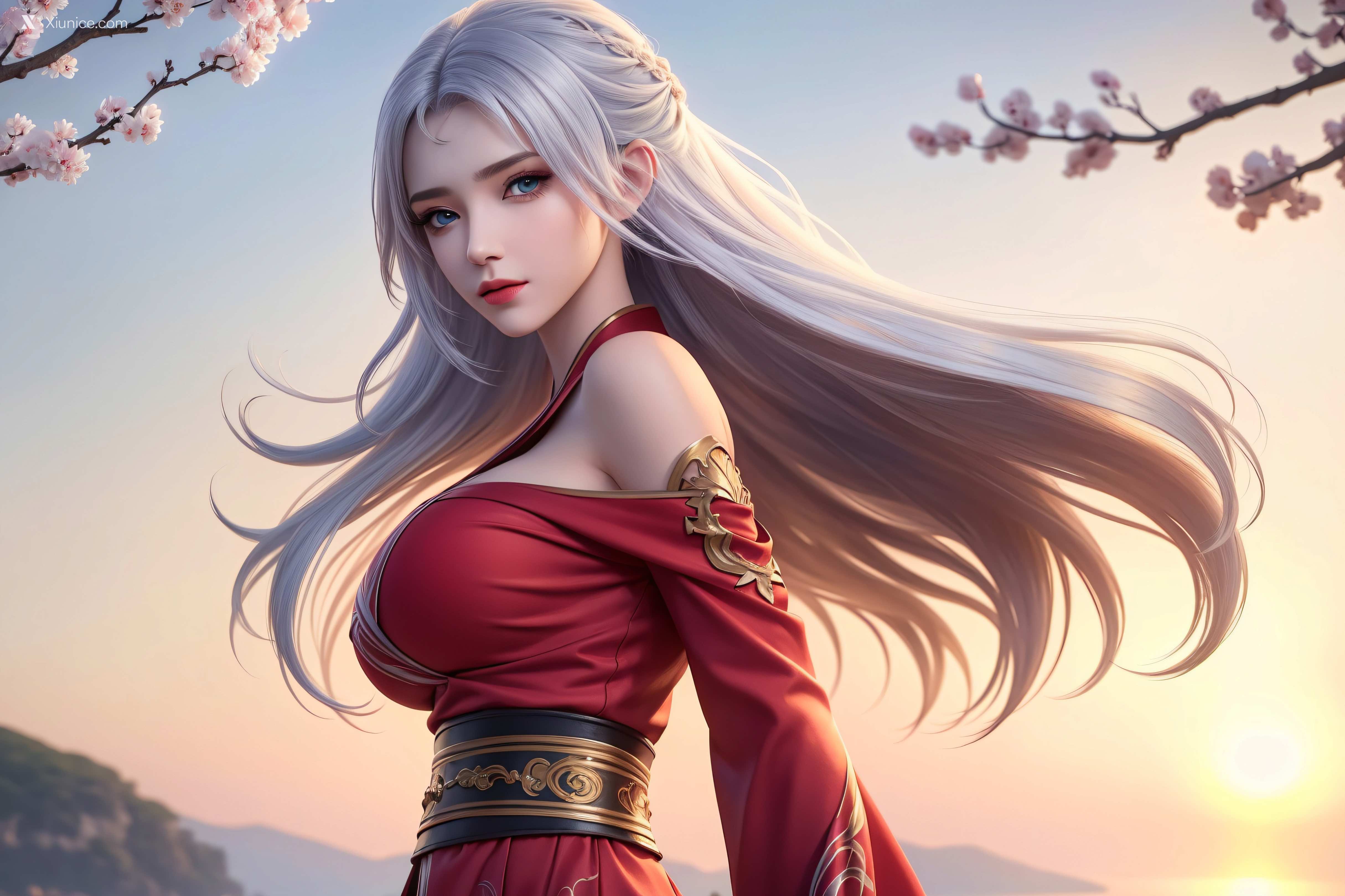 AI Girl Xiunice.com 大主宰 九幽雀 洛璃 洛璃 桃花源(横屏) 26