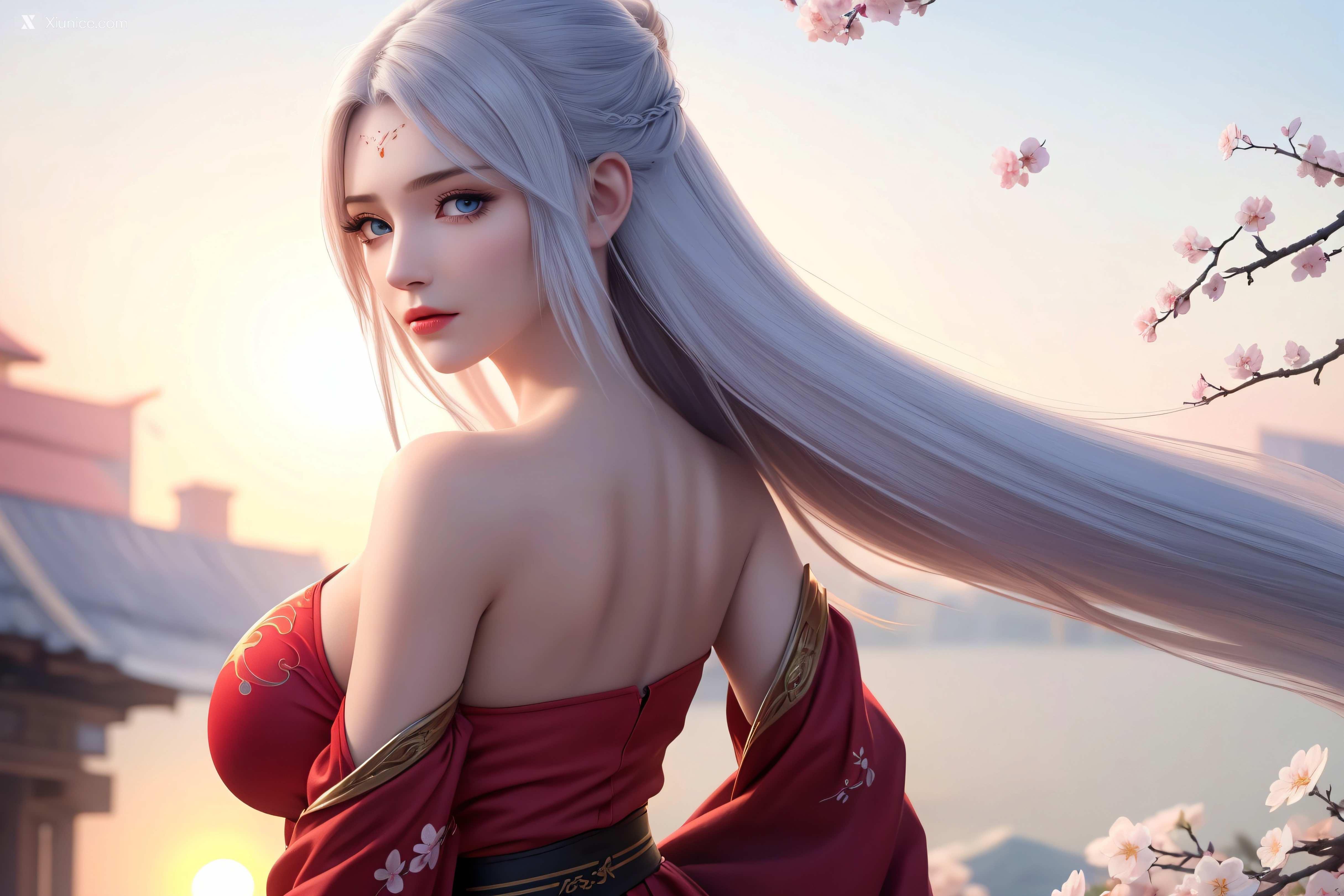 AI Girl Xiunice.com 大主宰 九幽雀 洛璃 洛璃 桃花源(横屏) 27