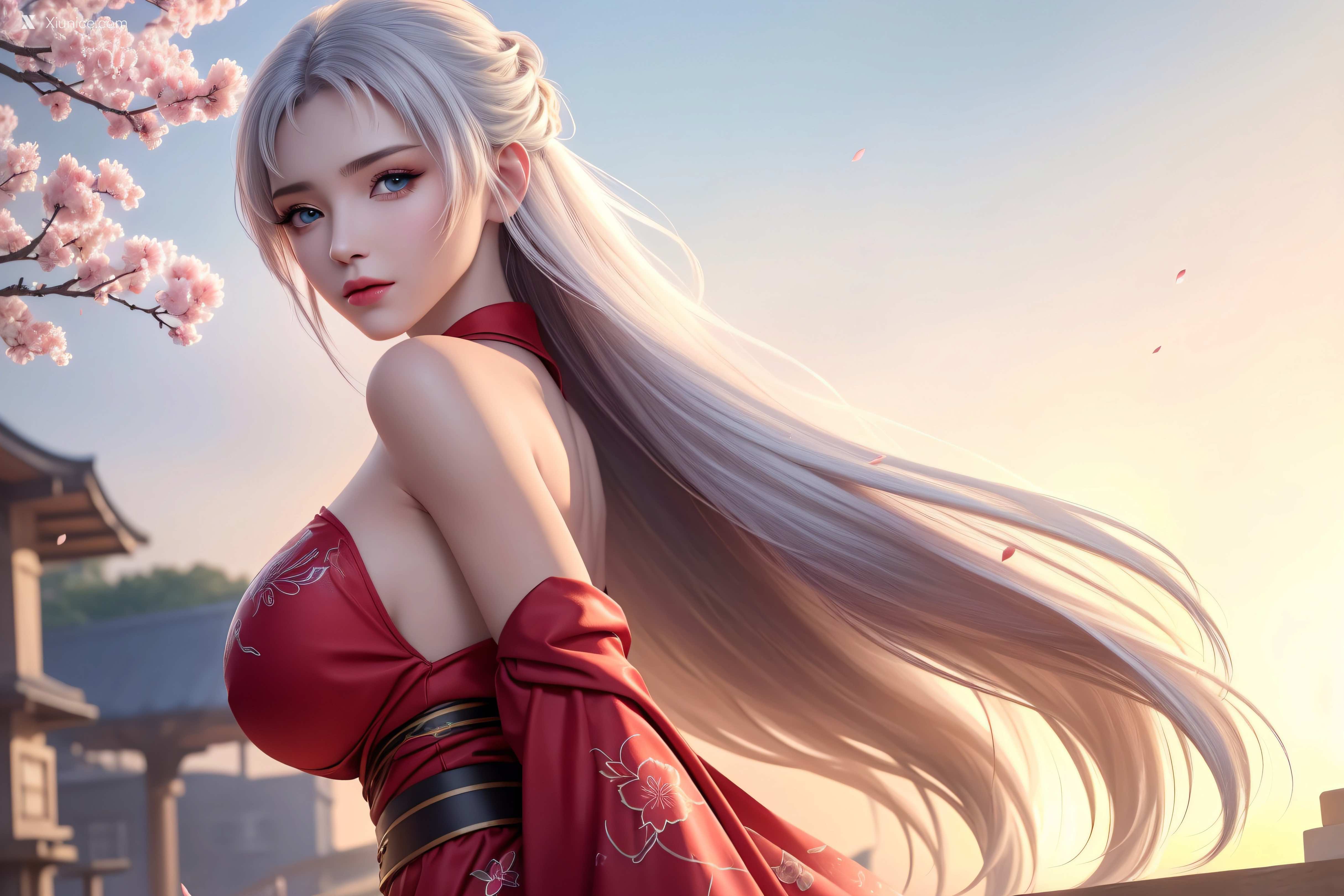 AI Girl Xiunice.com 大主宰 九幽雀 洛璃 洛璃 桃花源(横屏) 29