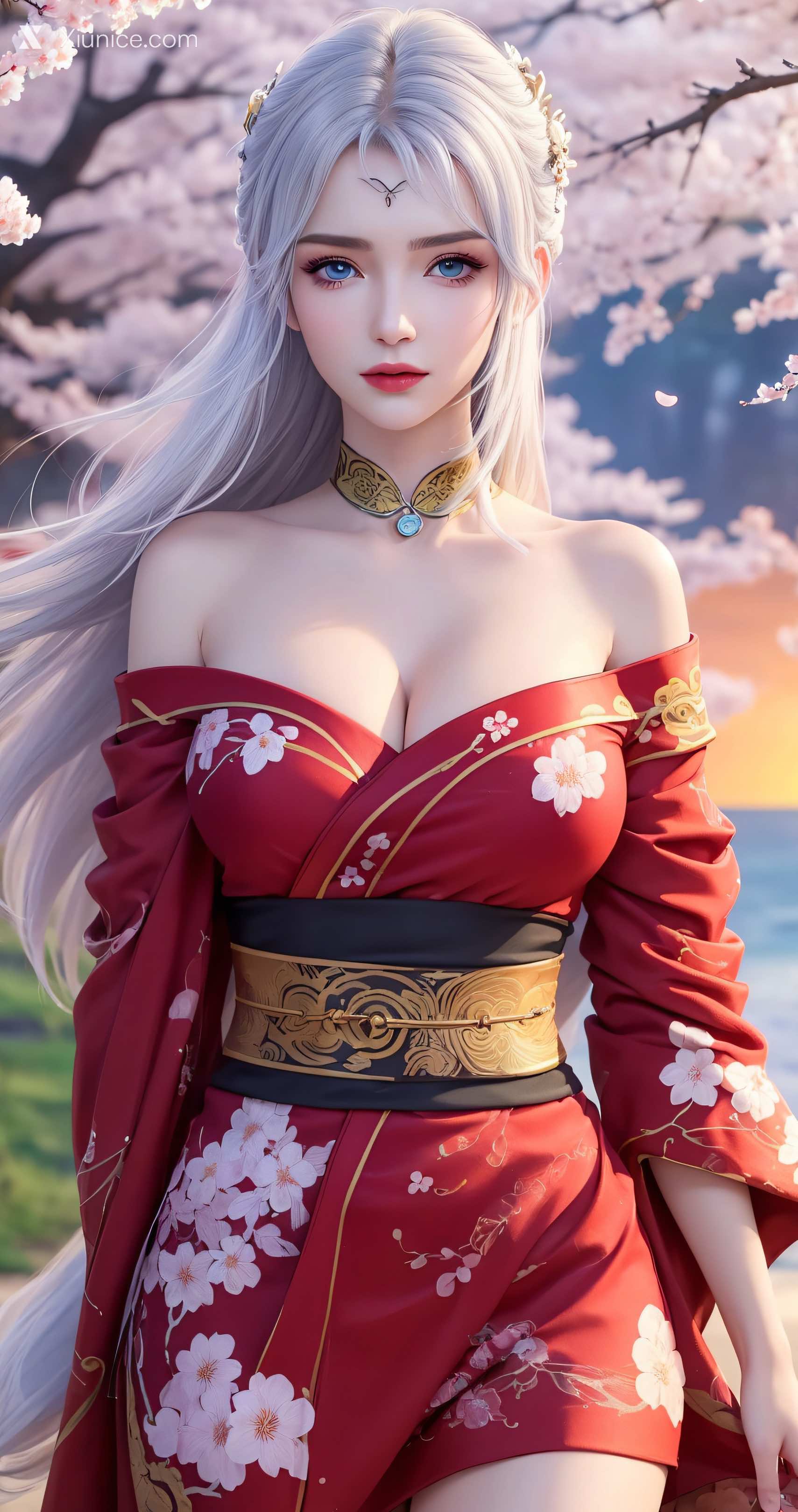 AI Girl Xiunice.com 大主宰 九幽雀 洛璃 洛璃 桃花源(竖屏) 10