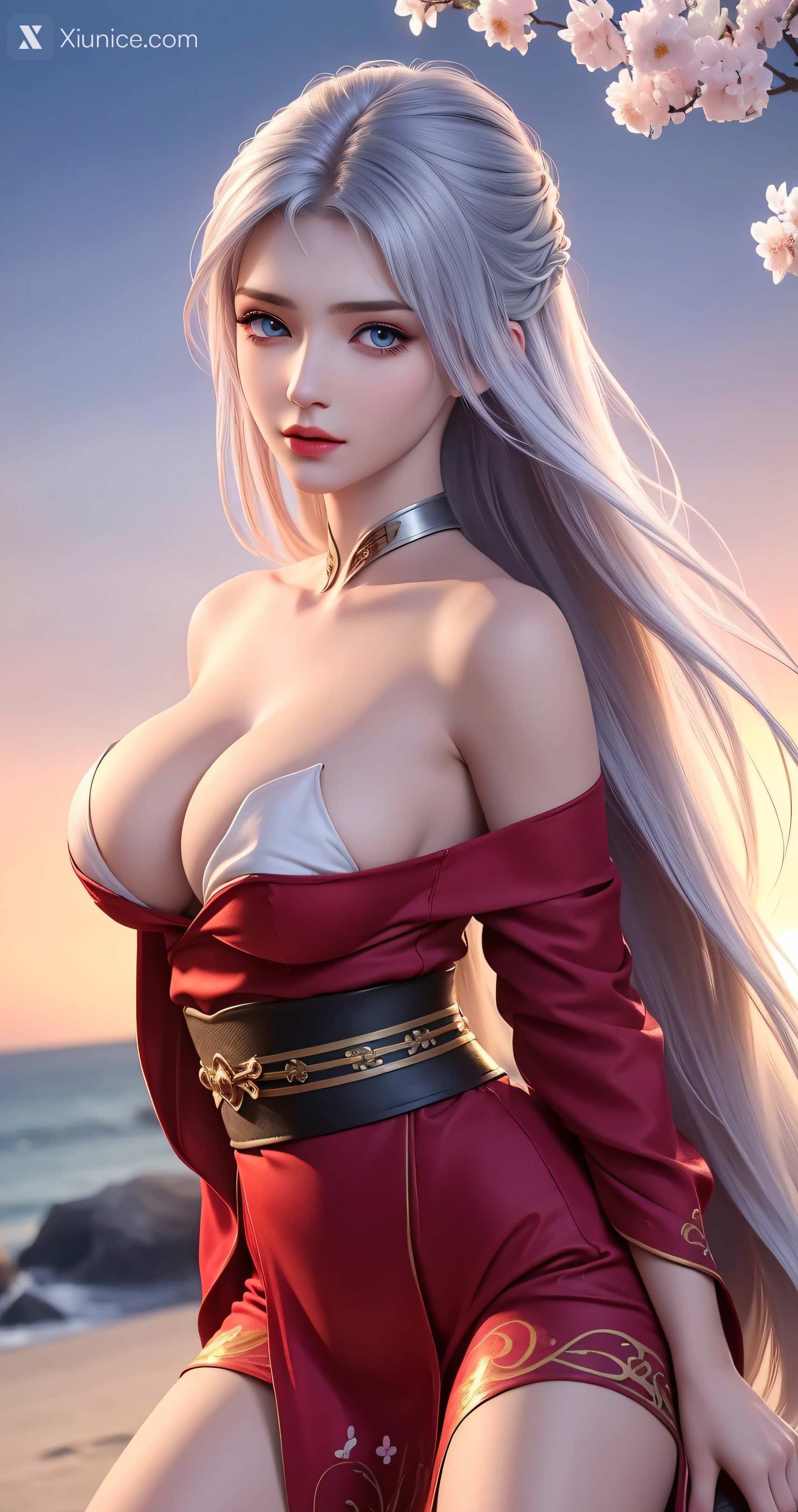 AI Girl Xiunice.com 大主宰 九幽雀 洛璃 洛璃 桃花源(竖屏) 4