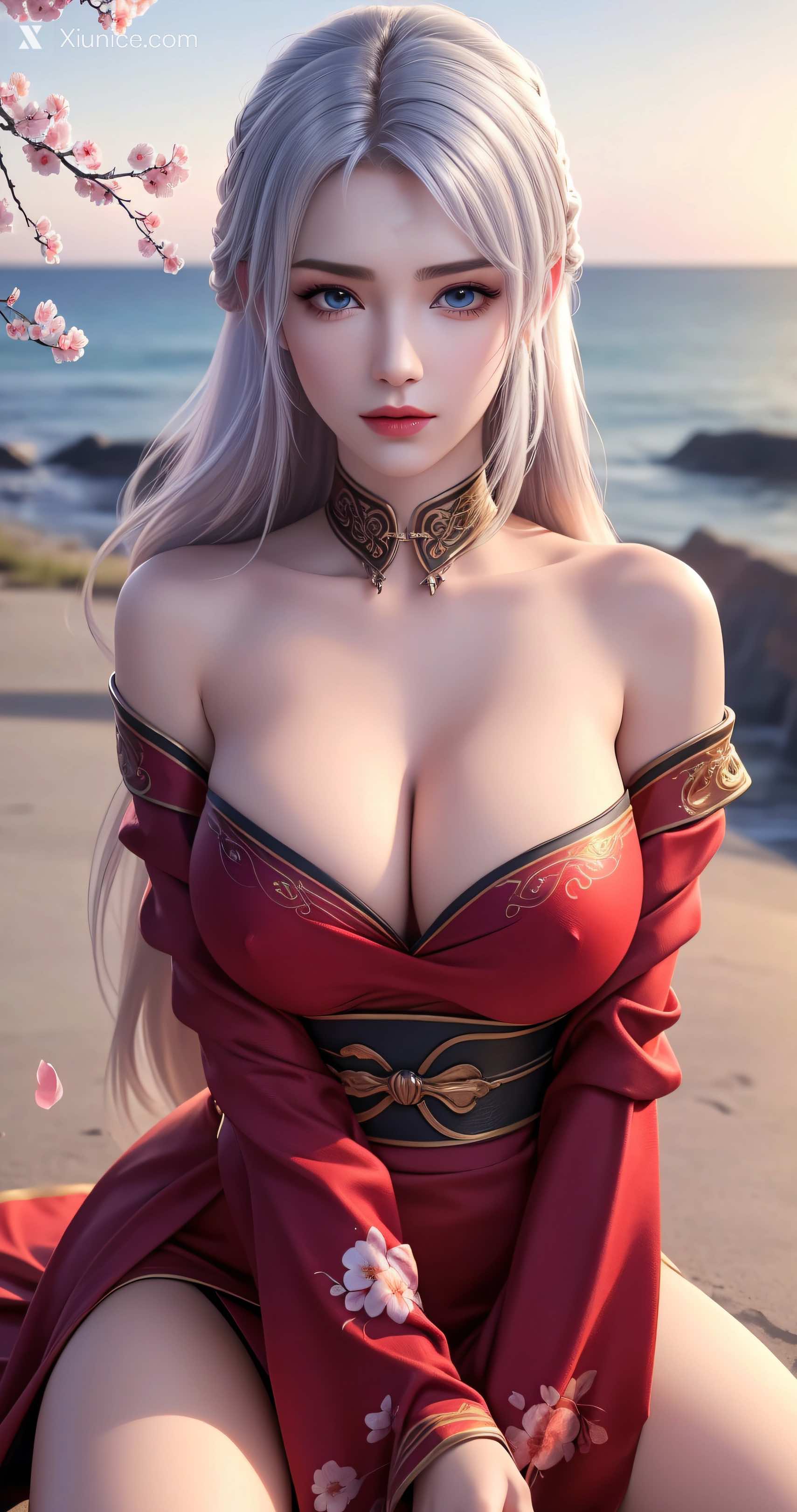 AI Girl Xiunice.com 大主宰 九幽雀 洛璃 洛璃 桃花源(竖屏) 5