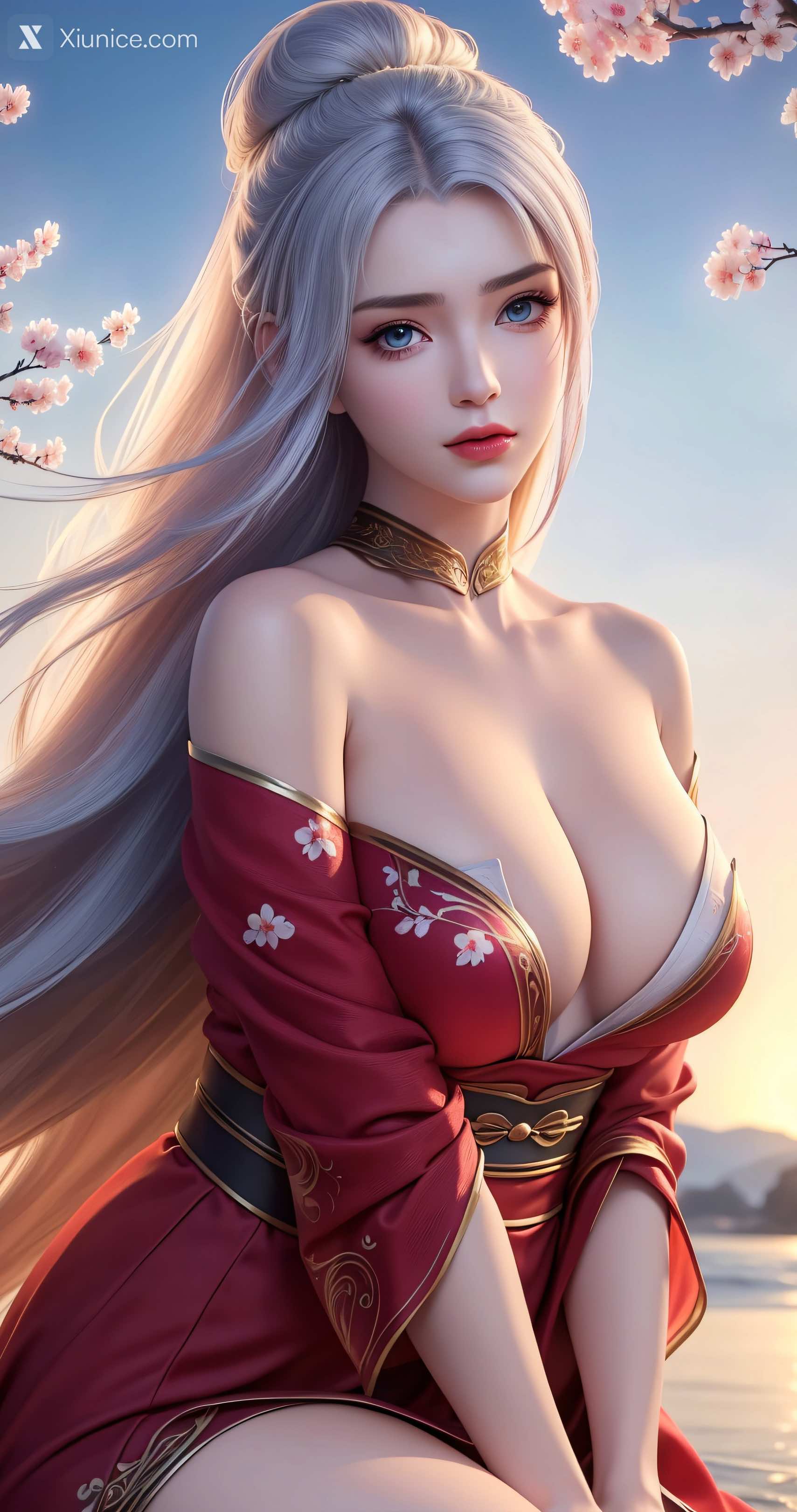 AI Girl Xiunice.com 大主宰 九幽雀 洛璃 洛璃 桃花源(竖屏) 7