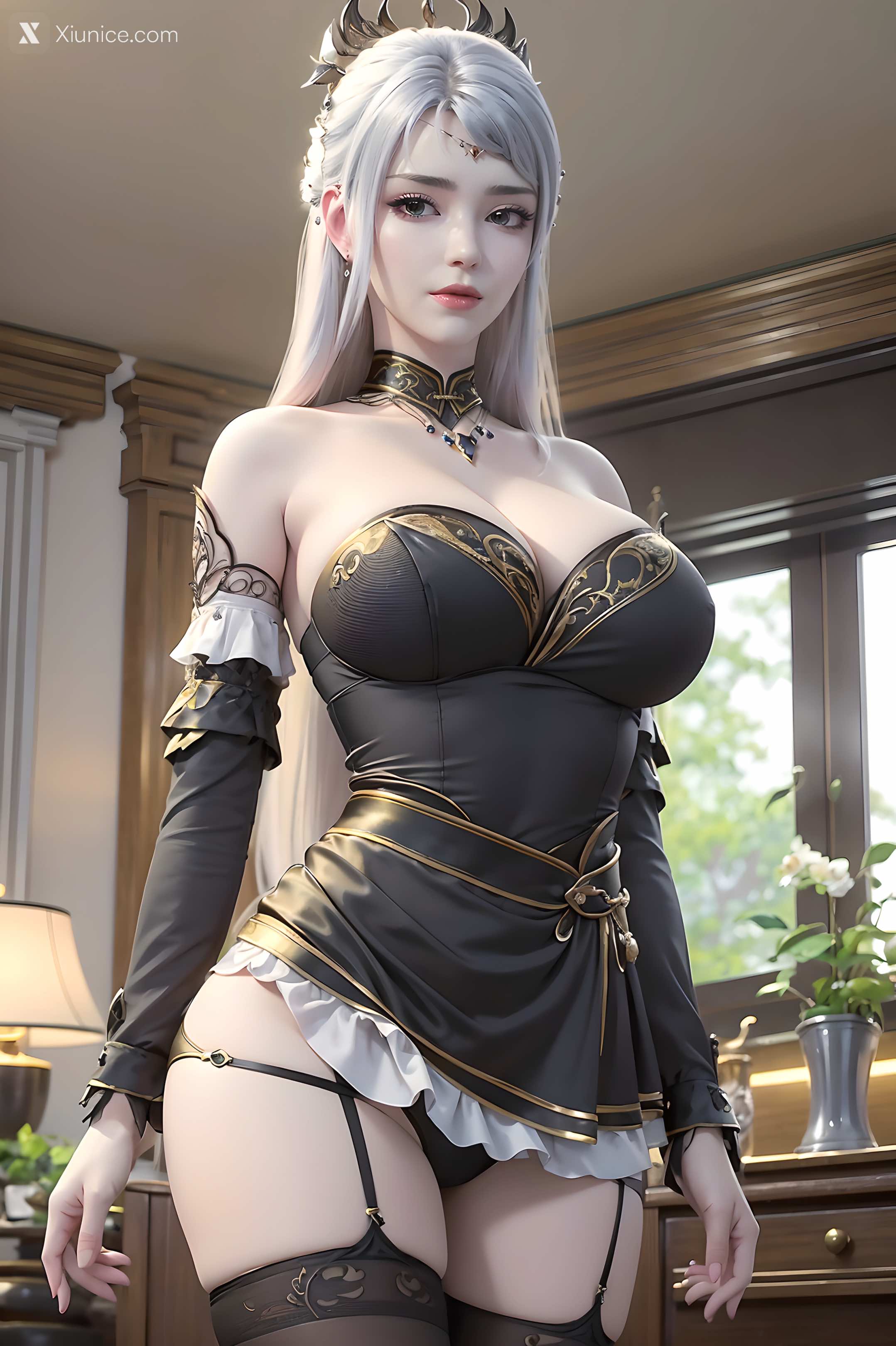 AI Girl Xiunice.com 大主宰 九幽雀 洛璃 洛璃 黑丝 49