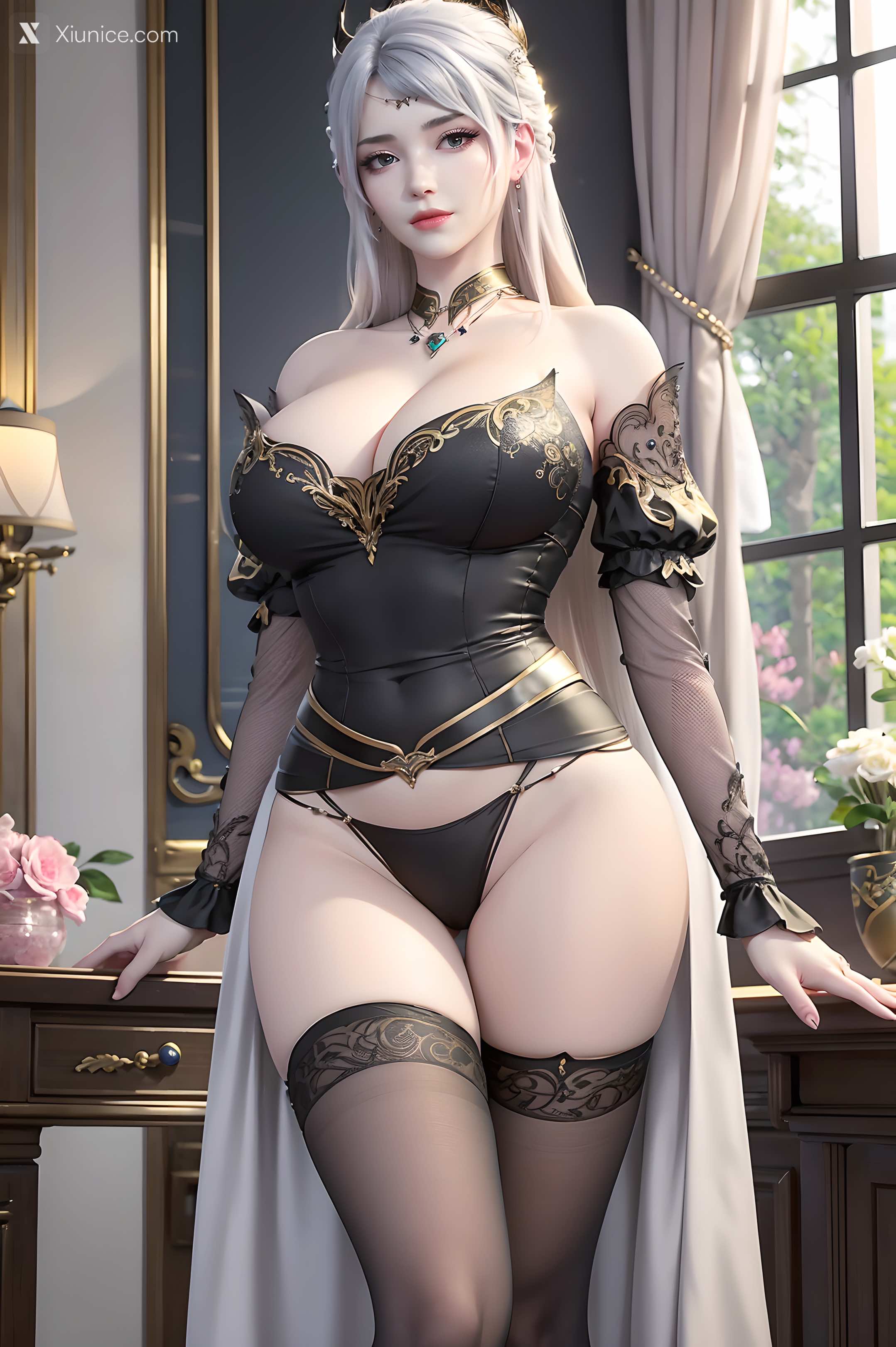 AI Girl Xiunice.com 大主宰 九幽雀 洛璃 洛璃 黑丝 50