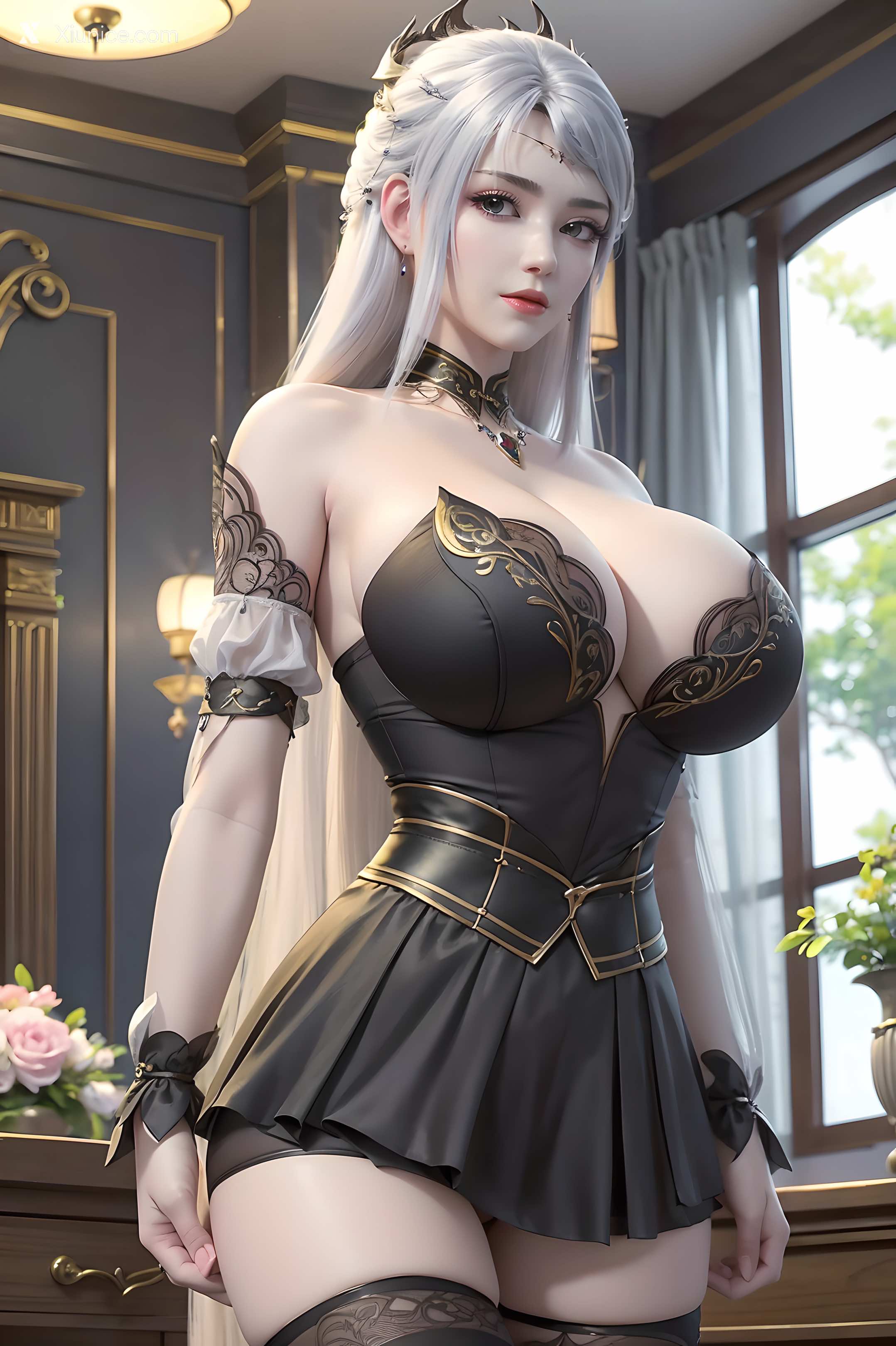 AI Girl Xiunice.com 大主宰 九幽雀 洛璃 洛璃 黑丝 62