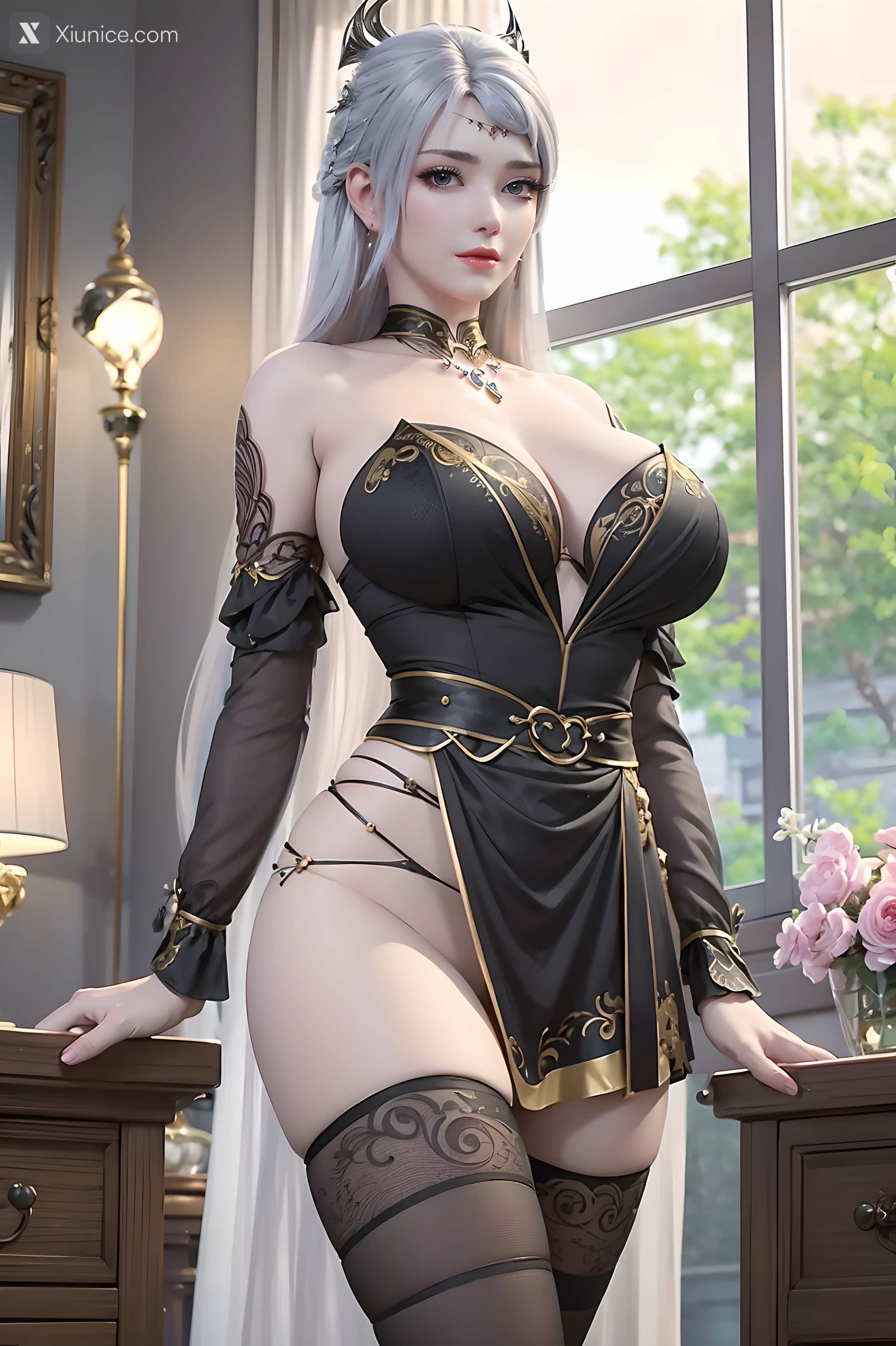 AI Girl Xiunice.com 大主宰 九幽雀 洛璃 洛璃 黑丝 66
