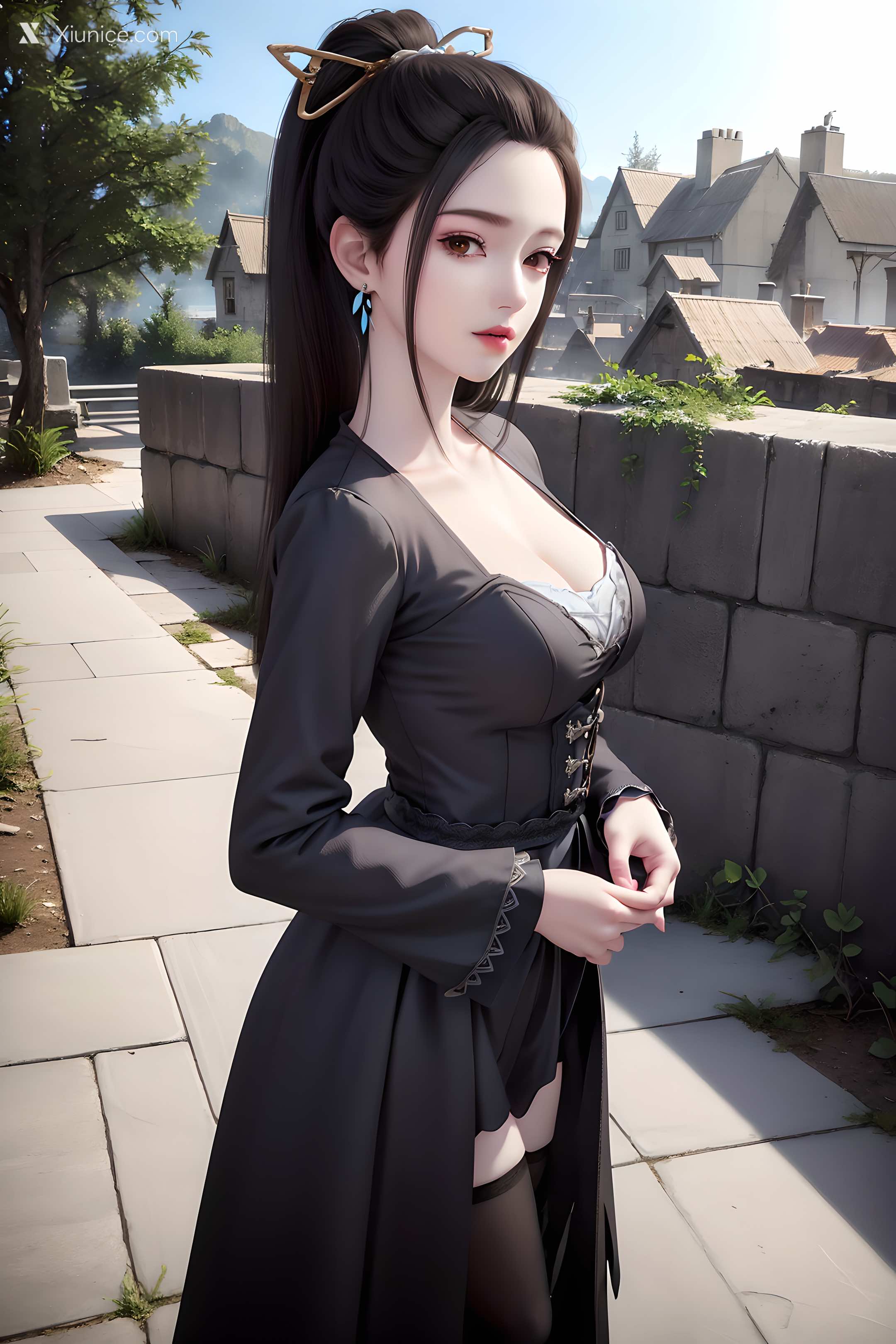 AI Girl Xiunice.com 妖神记 龙羽音 应月茹 应月茹3 户外 19