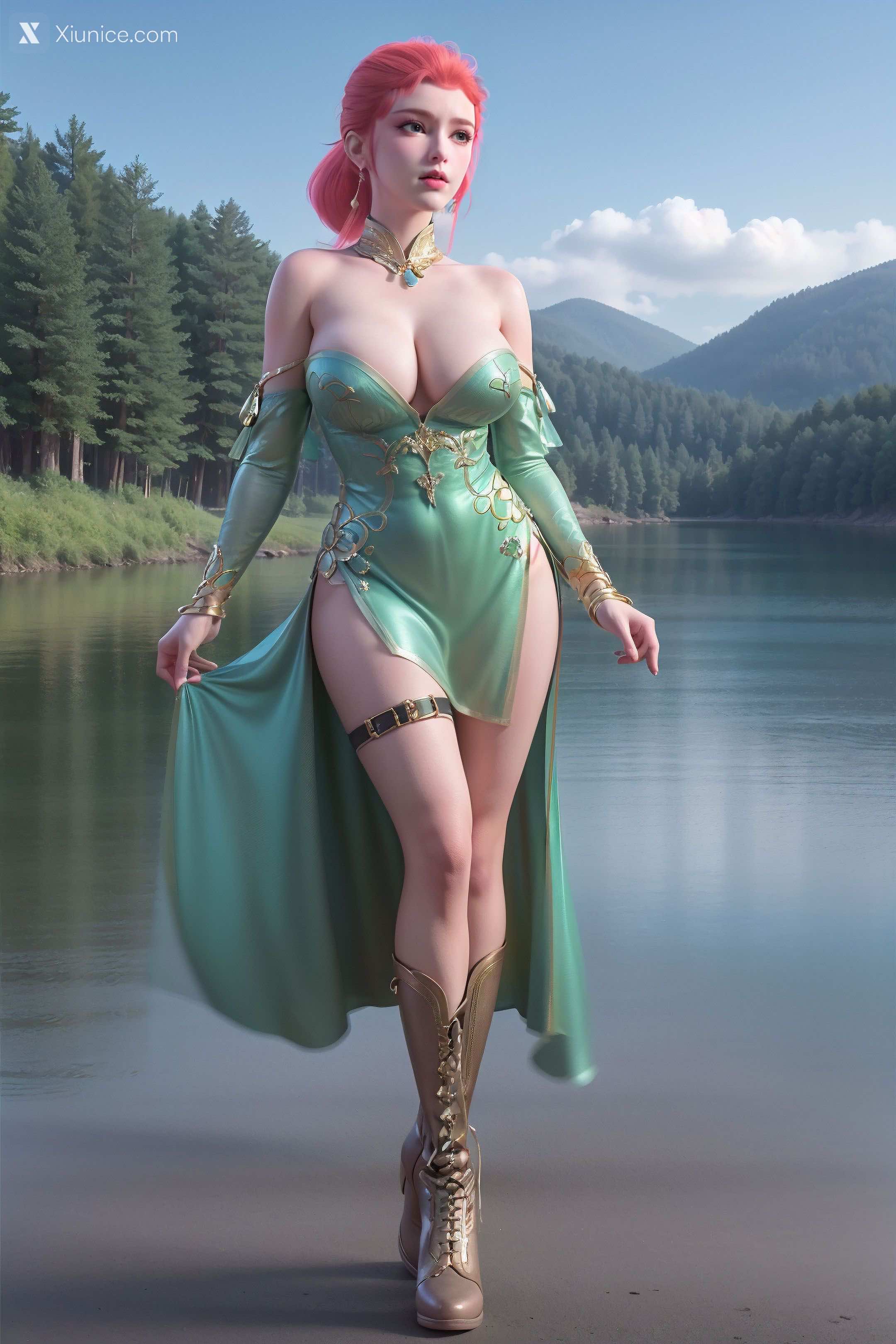 AI Girl Xiunice.com 妖神记 龙羽音 应月茹 龙羽音1 性感 8