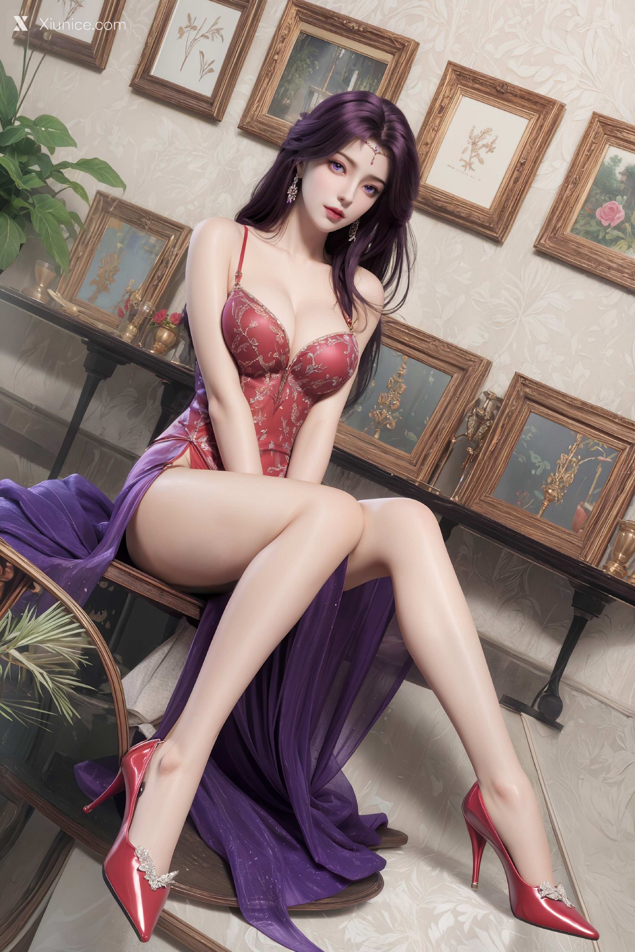AI Girl Xiunice.com 完美世界 云曦 竖屏 清月 117