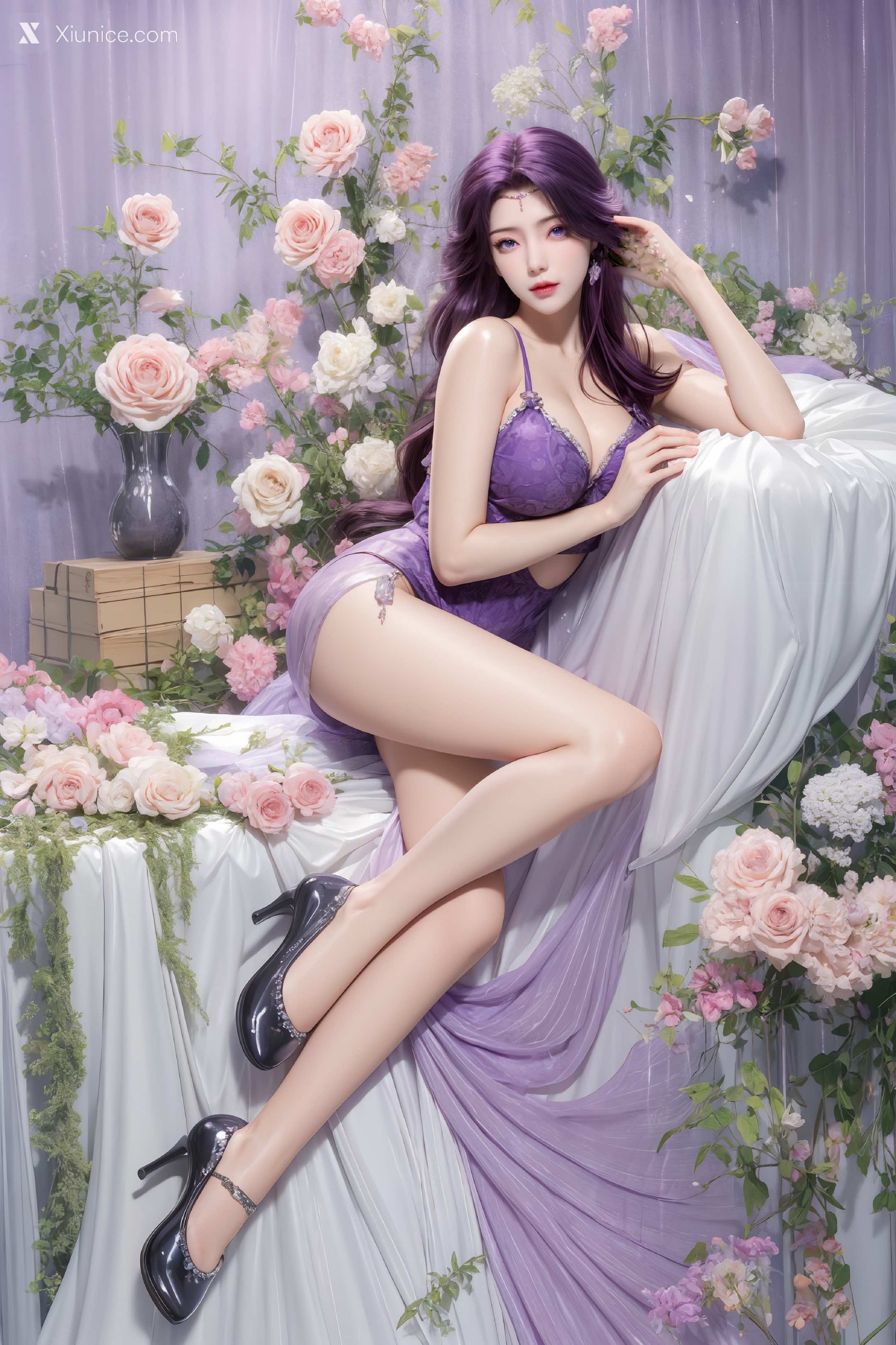 AI Girl Xiunice.com 完美世界 云曦 竖屏 清月 12