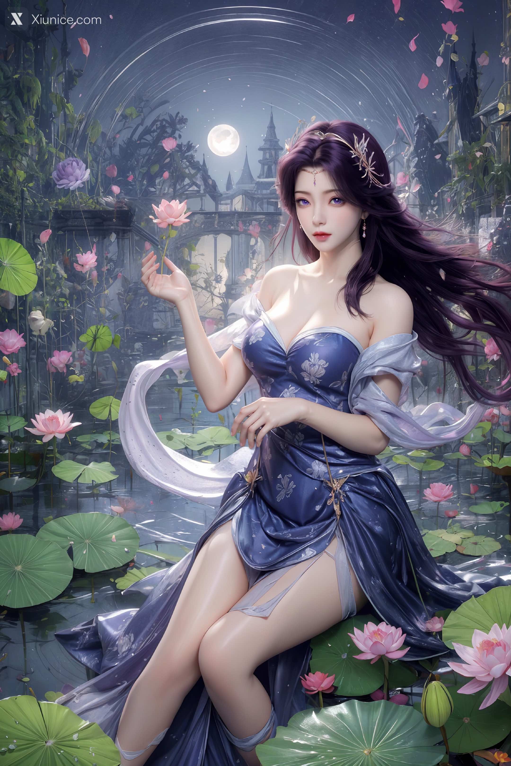 AI Girl Xiunice.com 完美世界 云曦 竖屏 清月 2
