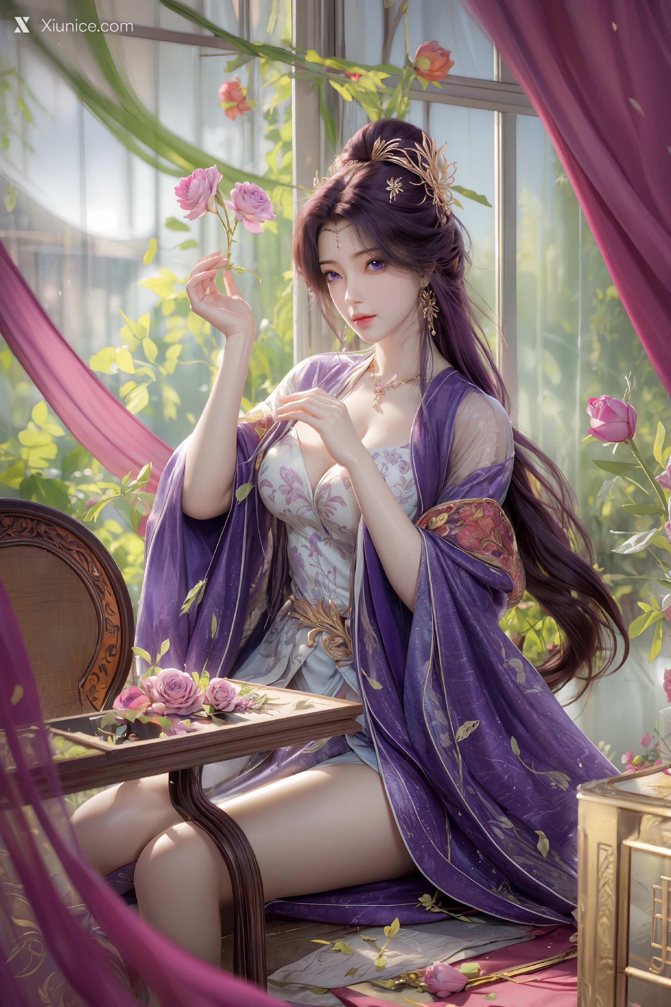 AI Girl Xiunice.com 完美世界 云曦 竖屏 清月 23