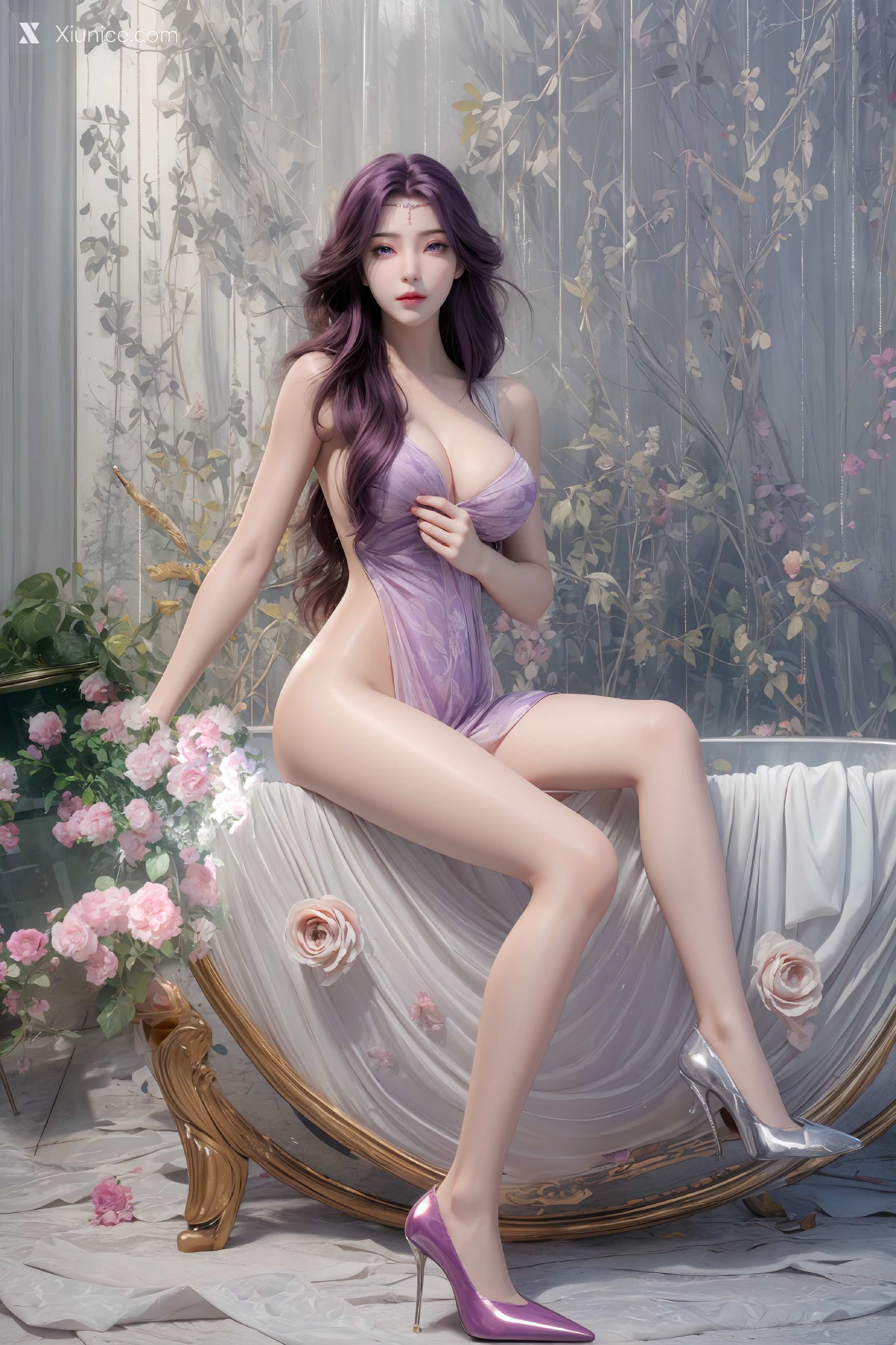 AI Girl Xiunice.com 完美世界 云曦 竖屏 清月 33