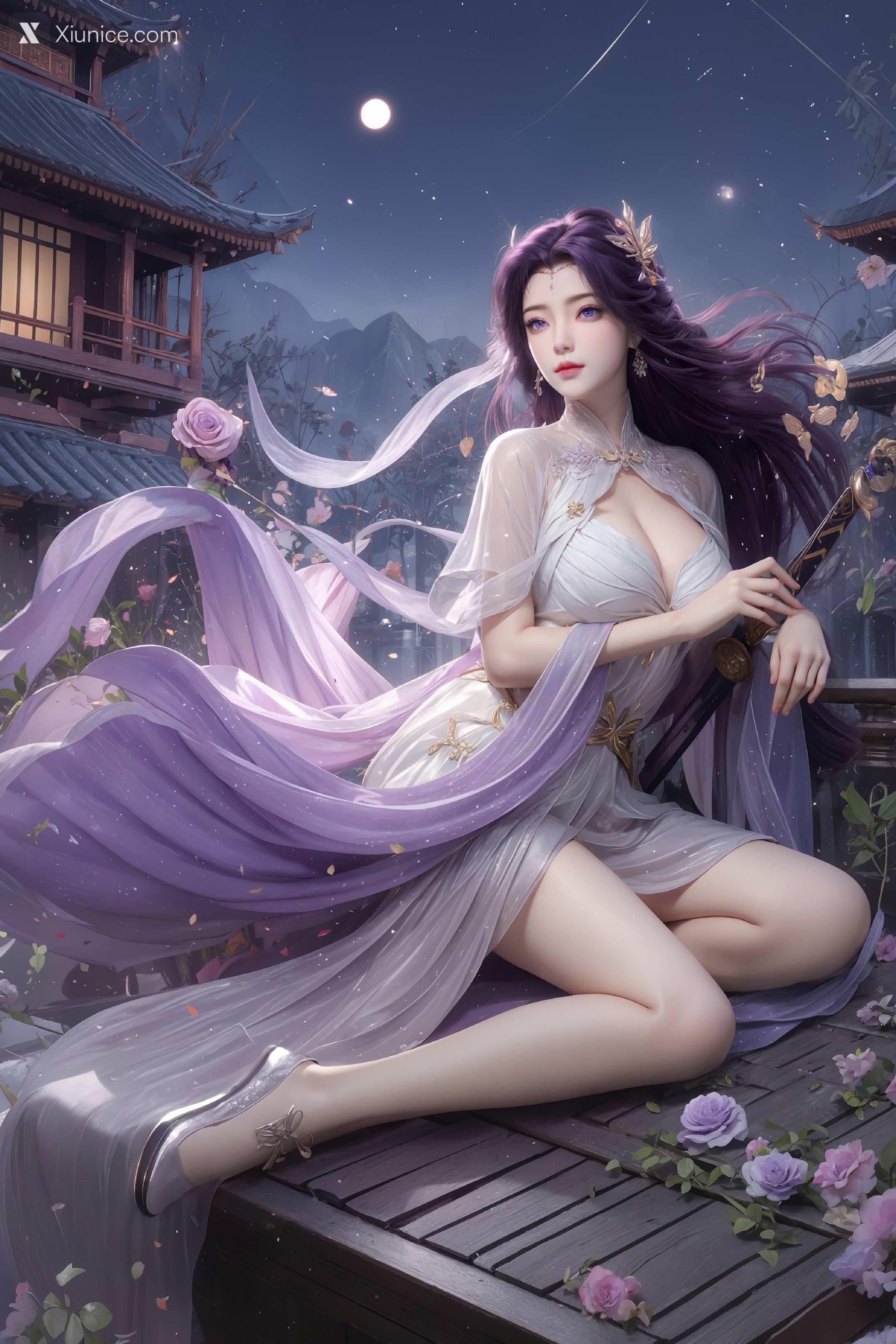 AI Girl Xiunice.com 完美世界 云曦 竖屏 清月 34