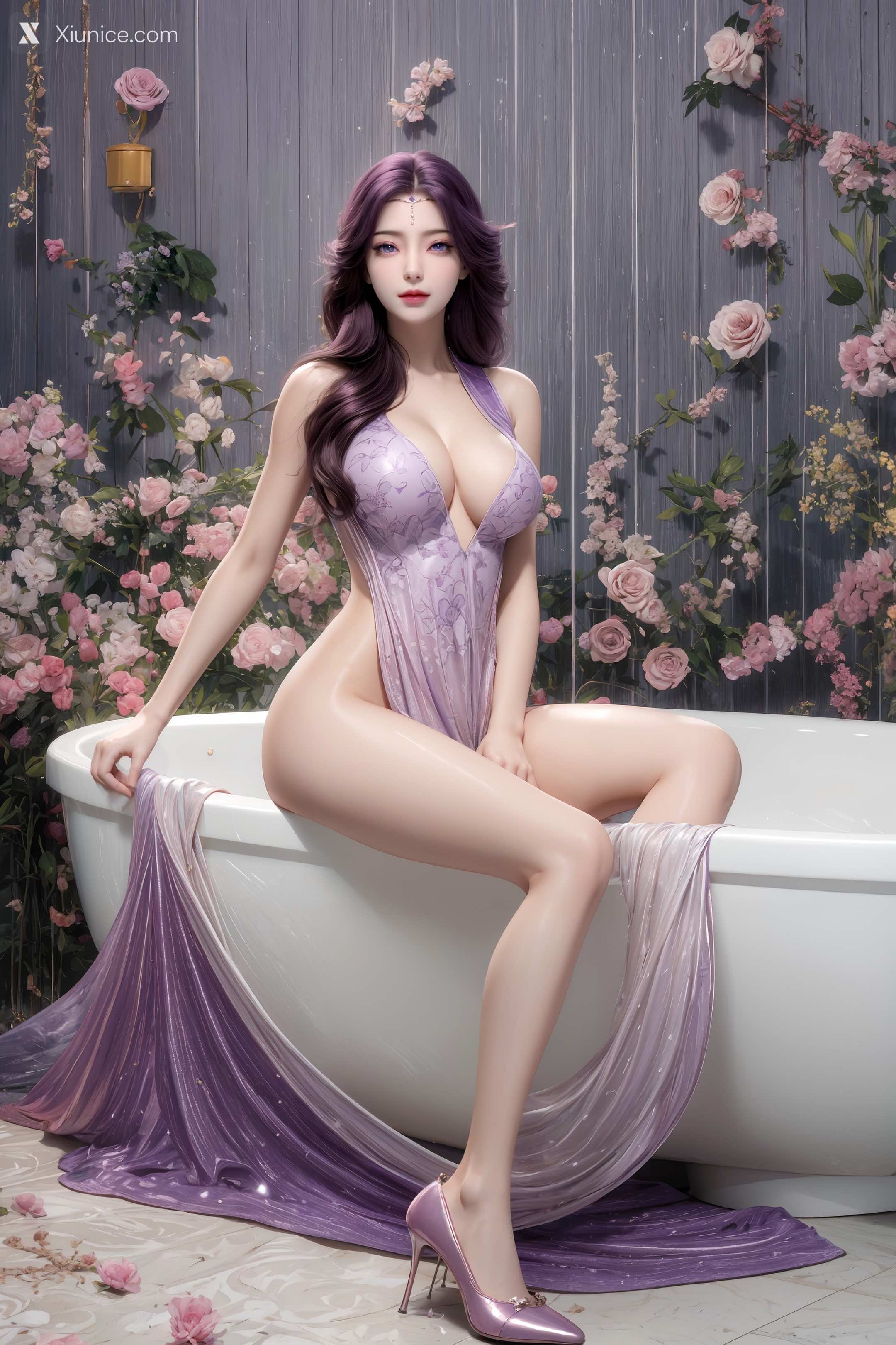 AI Girl Xiunice.com 完美世界 云曦 竖屏 清月 35