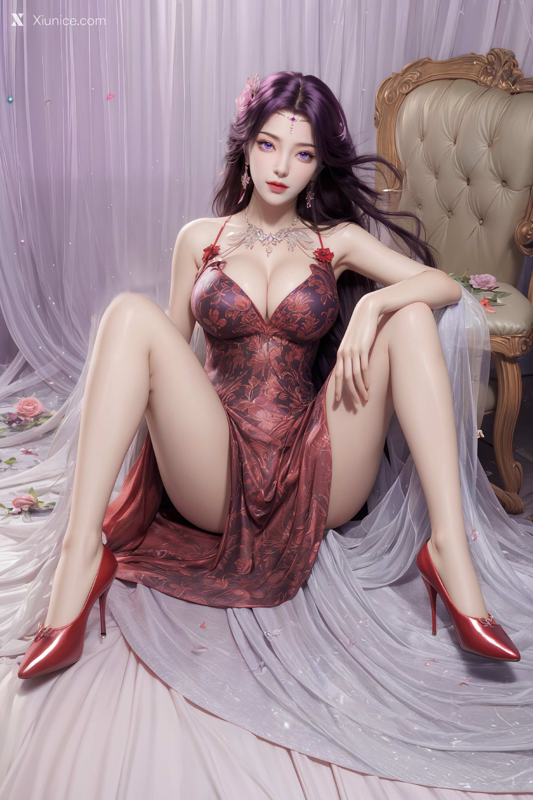 AI Girl Xiunice.com 完美世界 云曦 竖屏 清月 39
