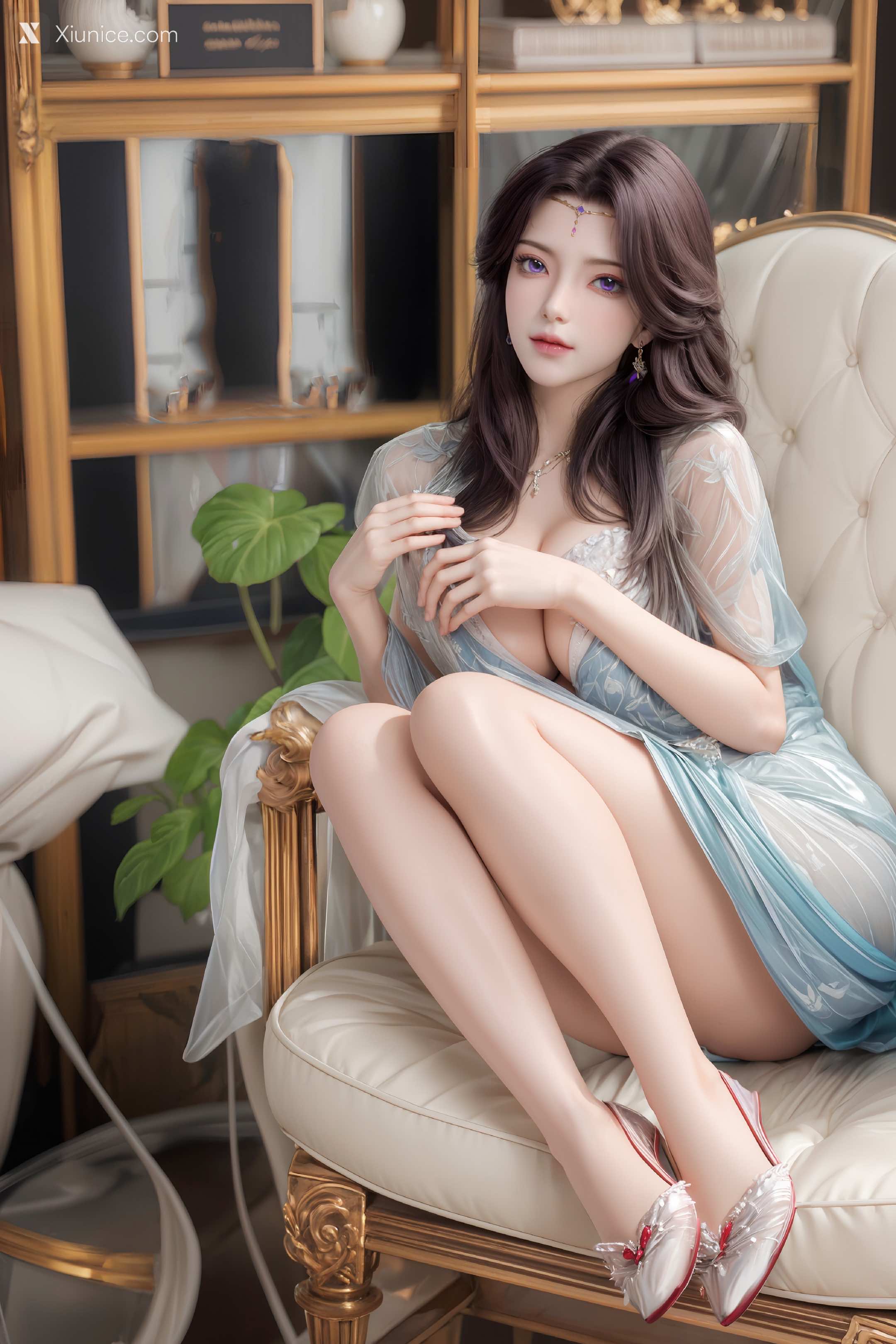 AI Girl Xiunice.com 完美世界 云曦 竖屏 清月 46